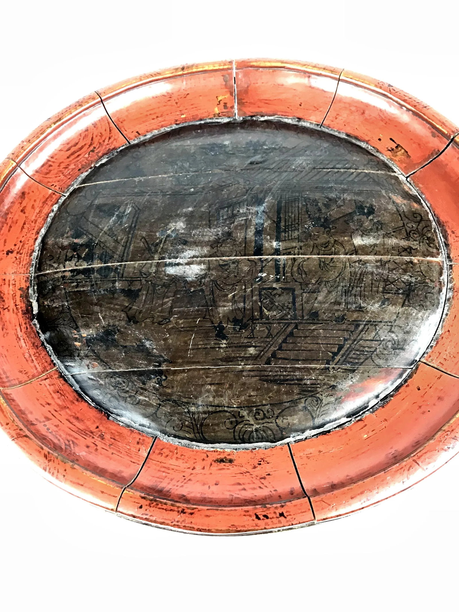 19th Century Chinese Wood Dome Display Tray - 5