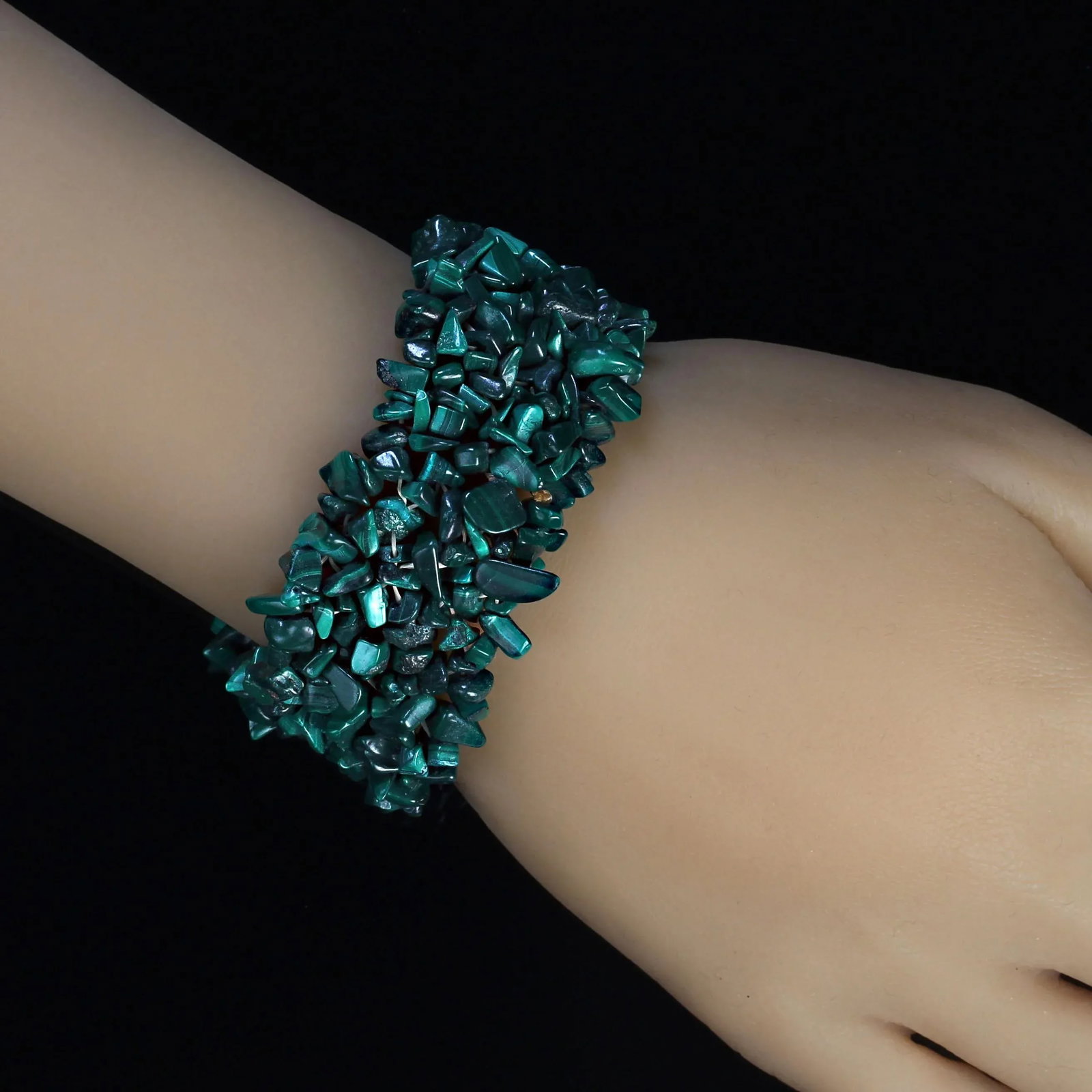 Statement Green Malachite Bracelet - 2