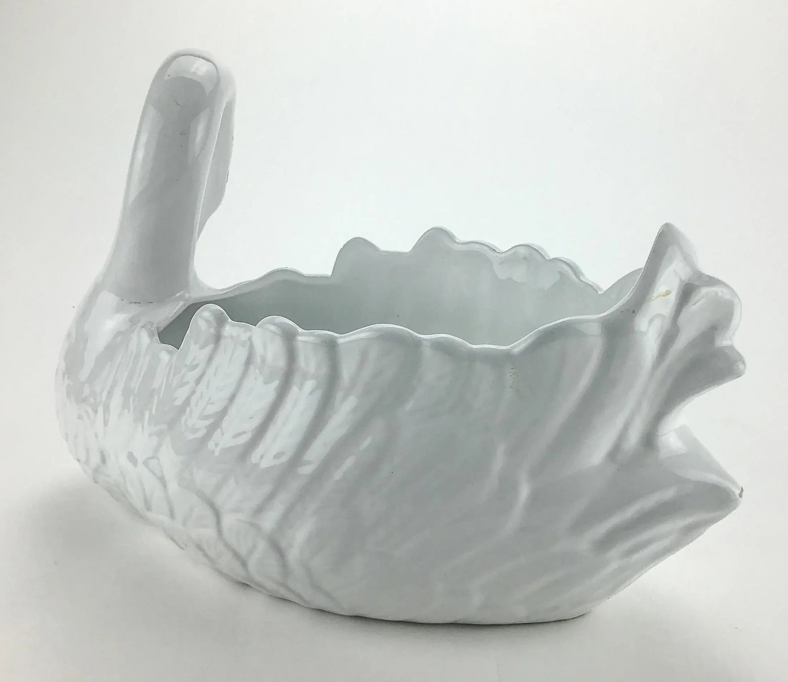 Large Vintage Ceramic Swan Planter - 3
