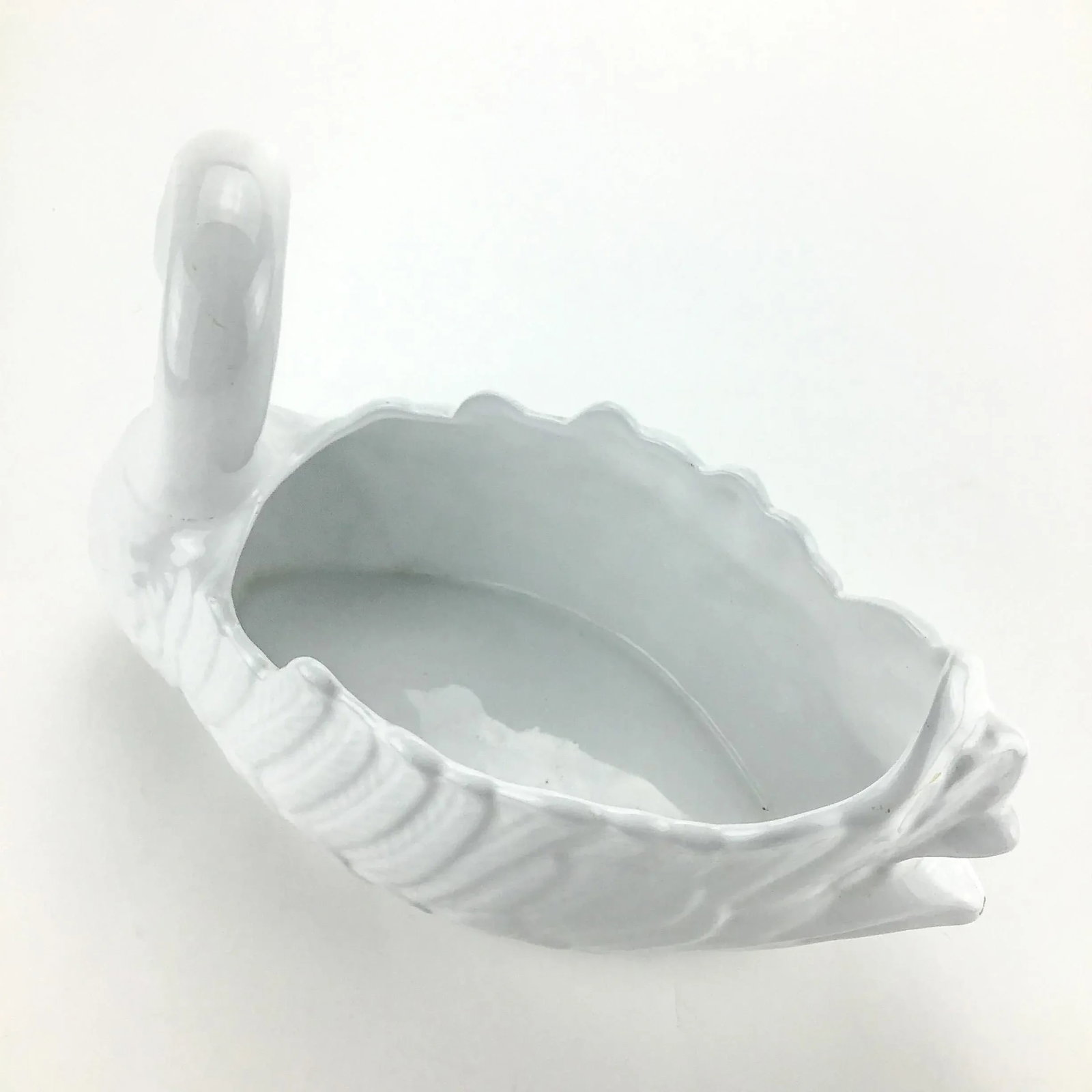 Large Vintage Ceramic Swan Planter - 5