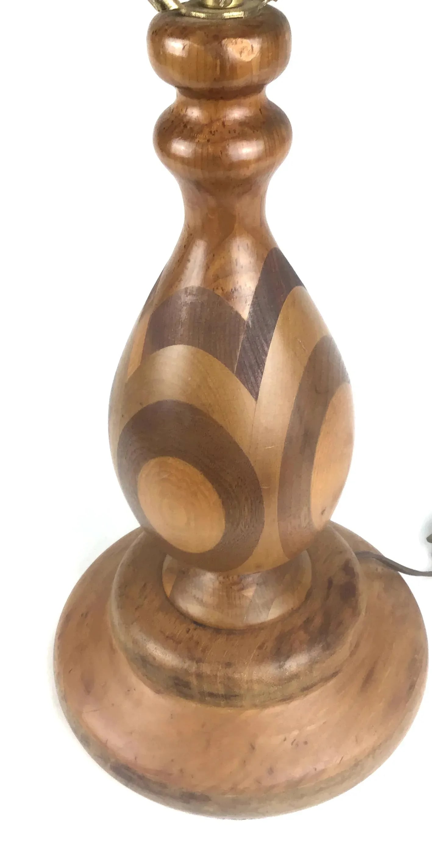Inlaid Solid Wood Lamp Base - 2