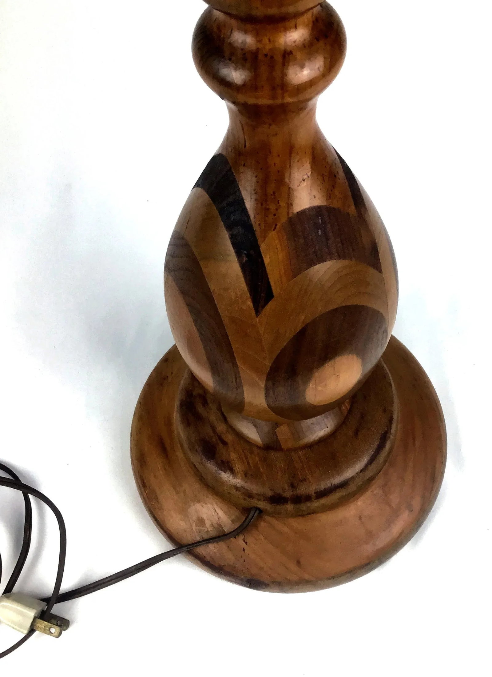 Inlaid Solid Wood Lamp Base - 6