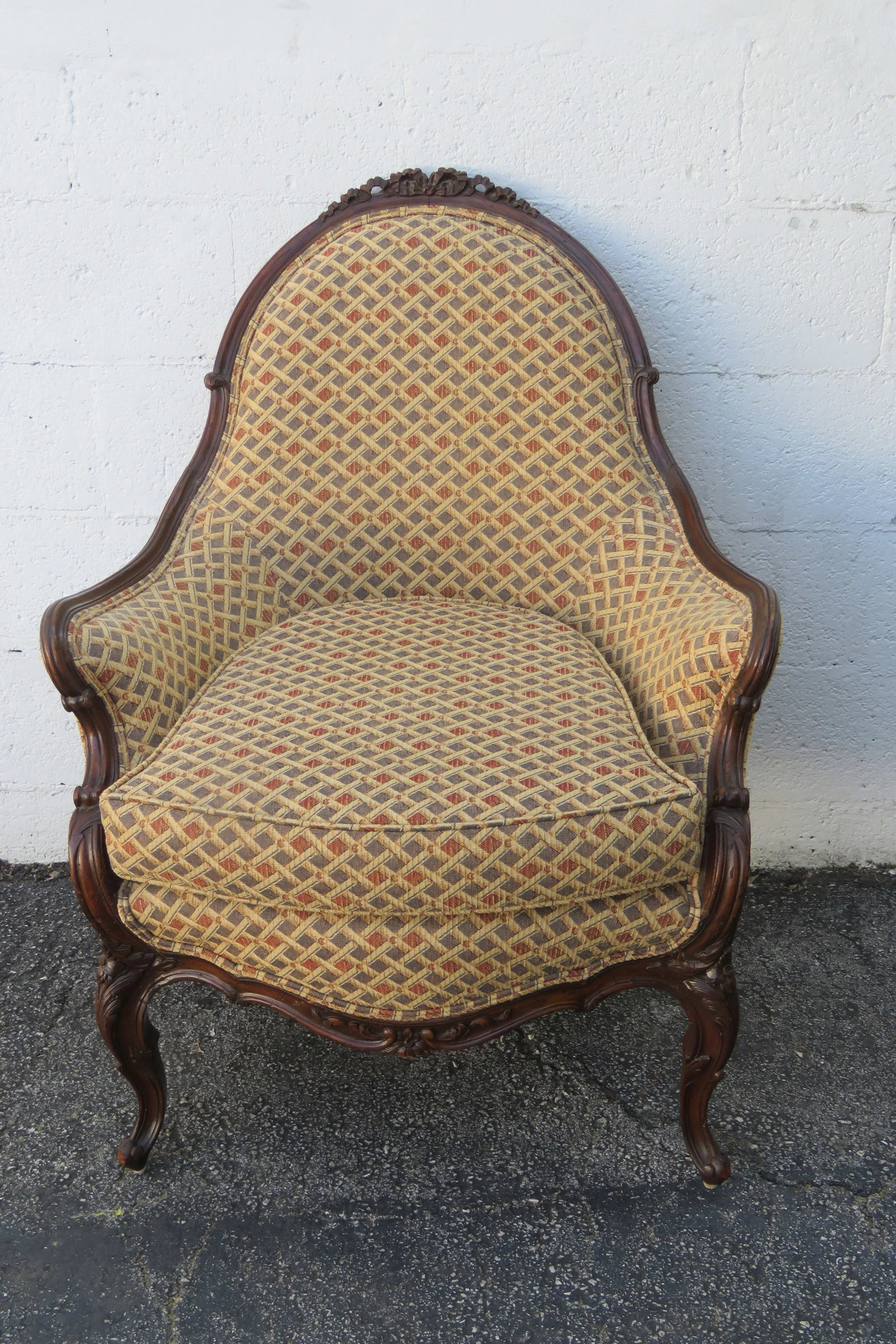 French Early 1900s Hand Carved Side Lounge Accent Fireplace Chairs a Pair - 12