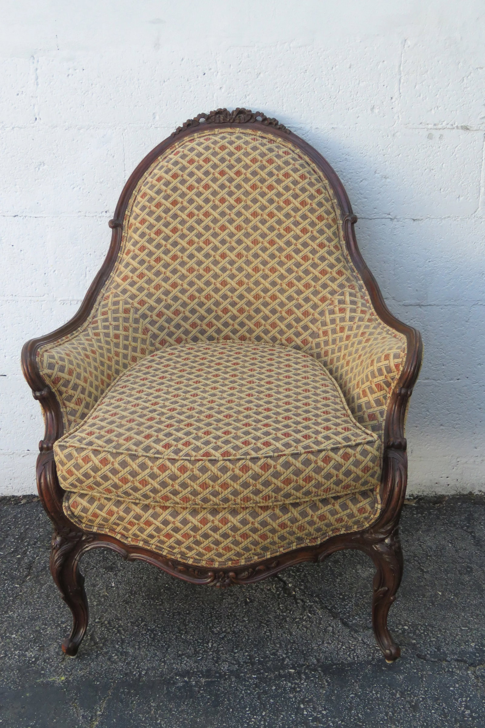 French Early 1900s Hand Carved Side Lounge Accent Fireplace Chairs a Pair - 4
