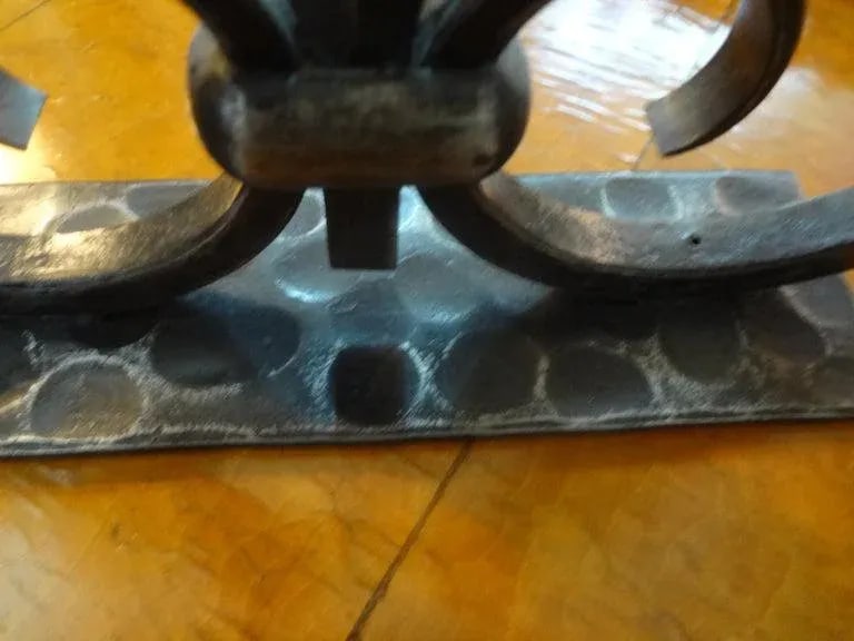 1940s French Art Deco Wrought Iron Candle Holders by Michel Zadounaisky - a Pair - 9
