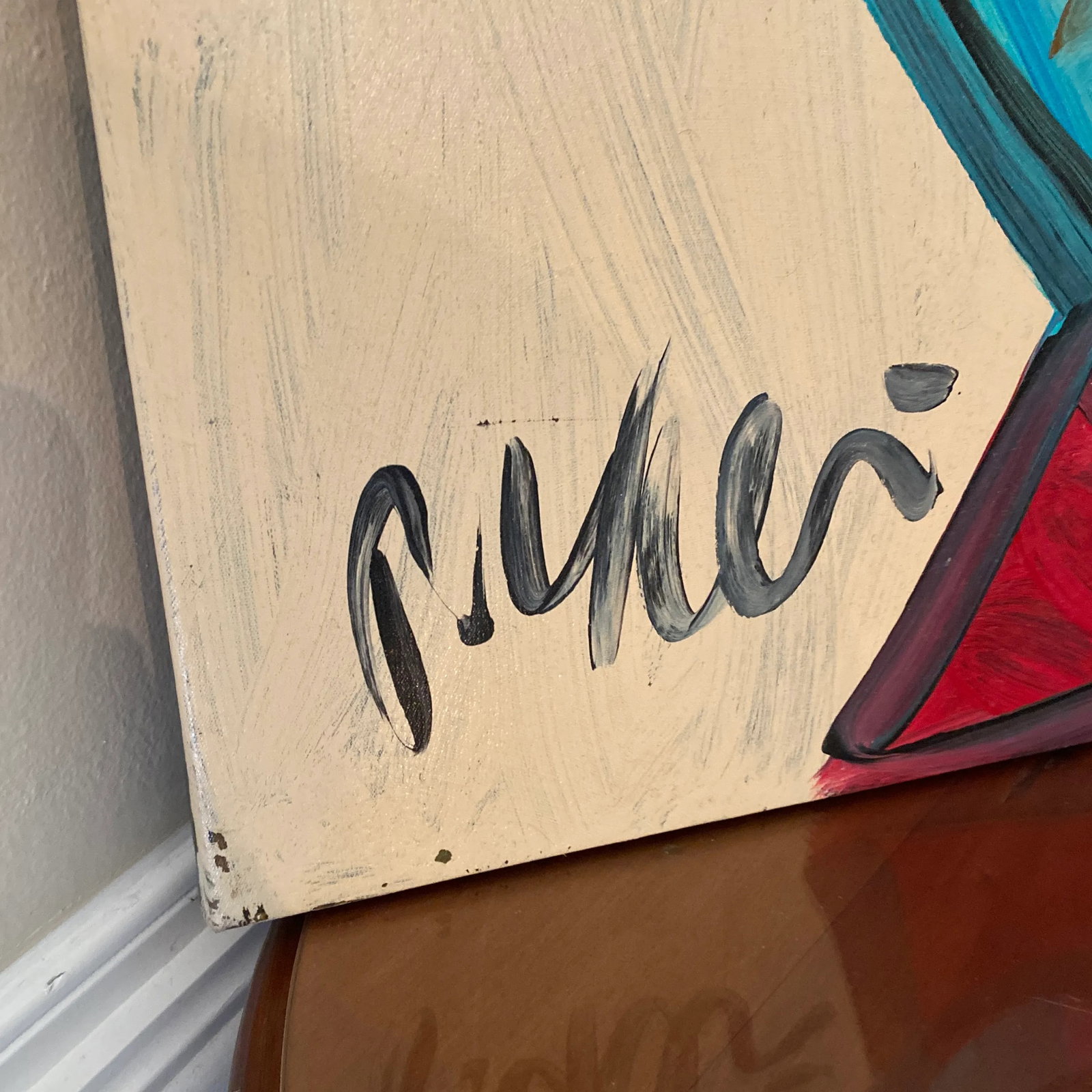 1970s Vintage Abstract Portraiture, Painting by Peter Robert Keil - 3