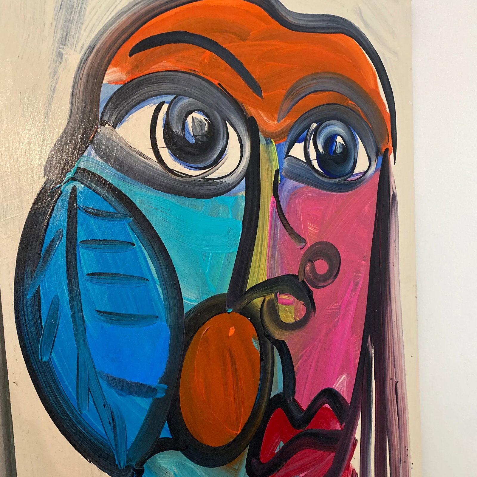 1970s Vintage Abstract Portraiture, Painting by Peter Robert Keil - 4