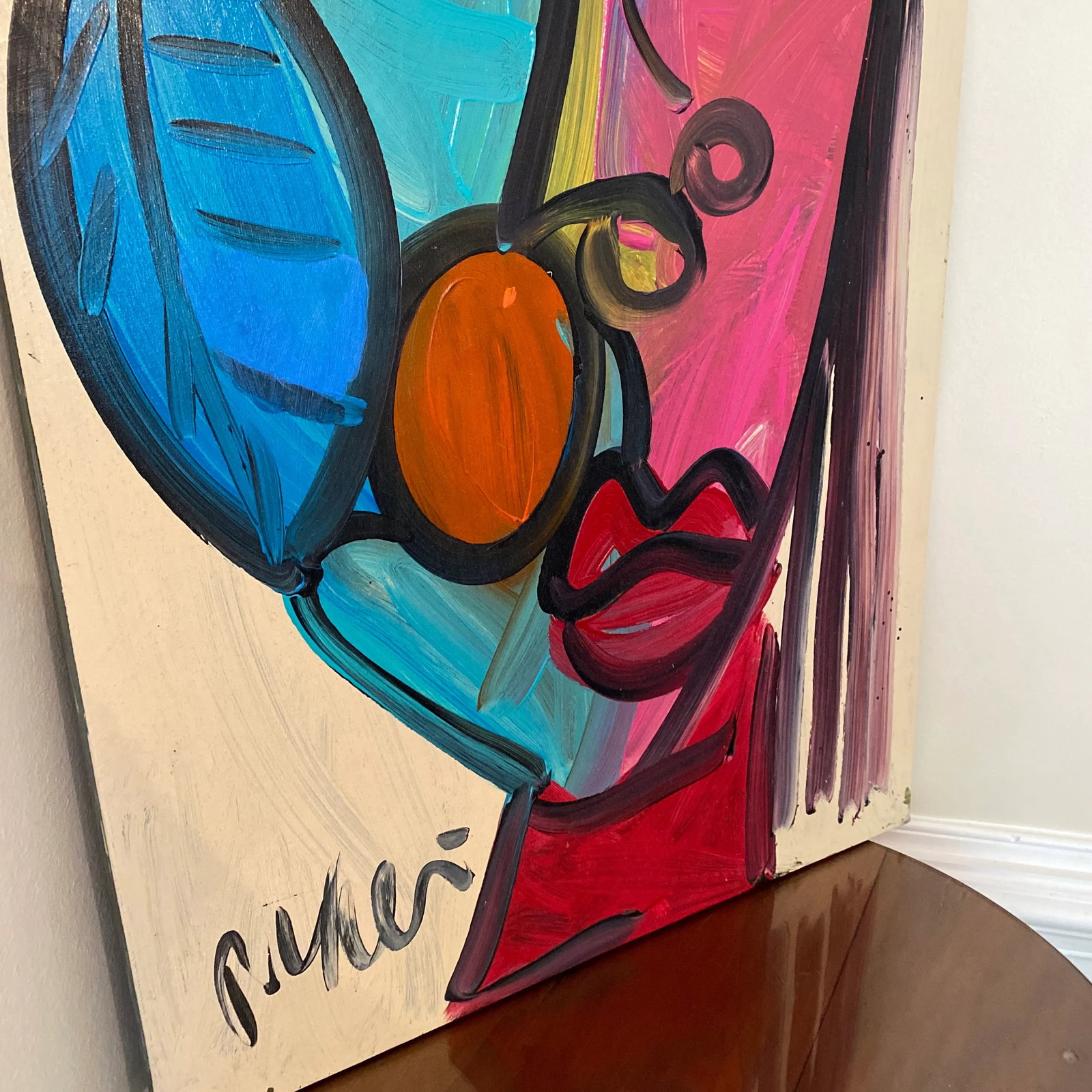 1970s Vintage Abstract Portraiture, Painting by Peter Robert Keil - 5