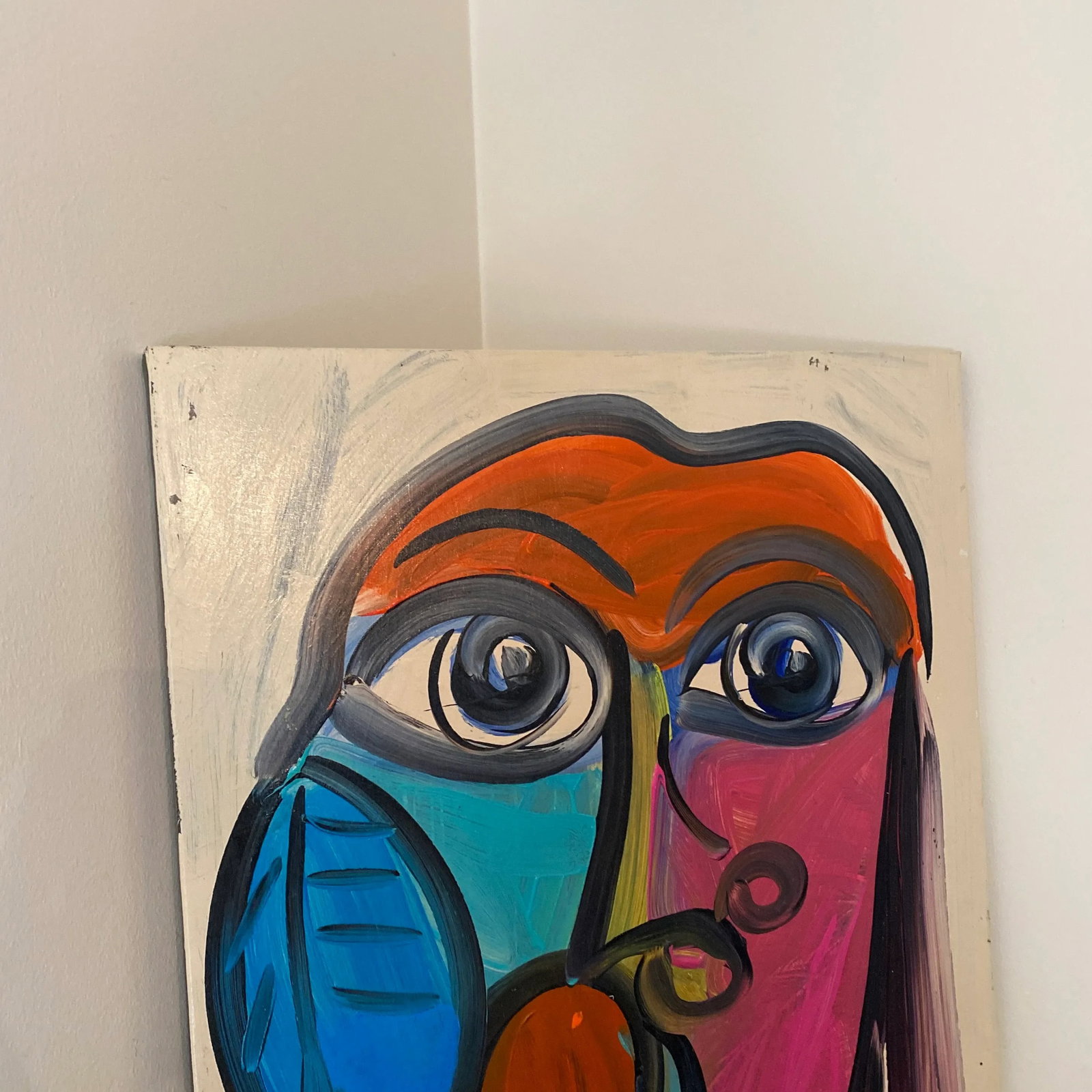 1970s Vintage Abstract Portraiture, Painting by Peter Robert Keil - 6