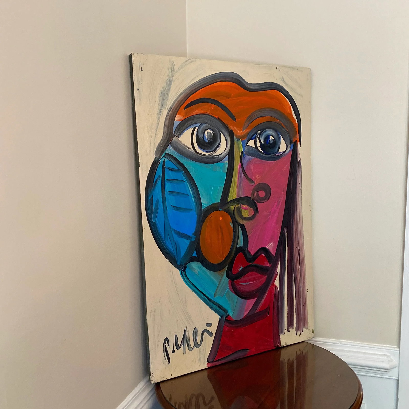 1970s Vintage Abstract Portraiture, Painting by Peter Robert Keil - 7