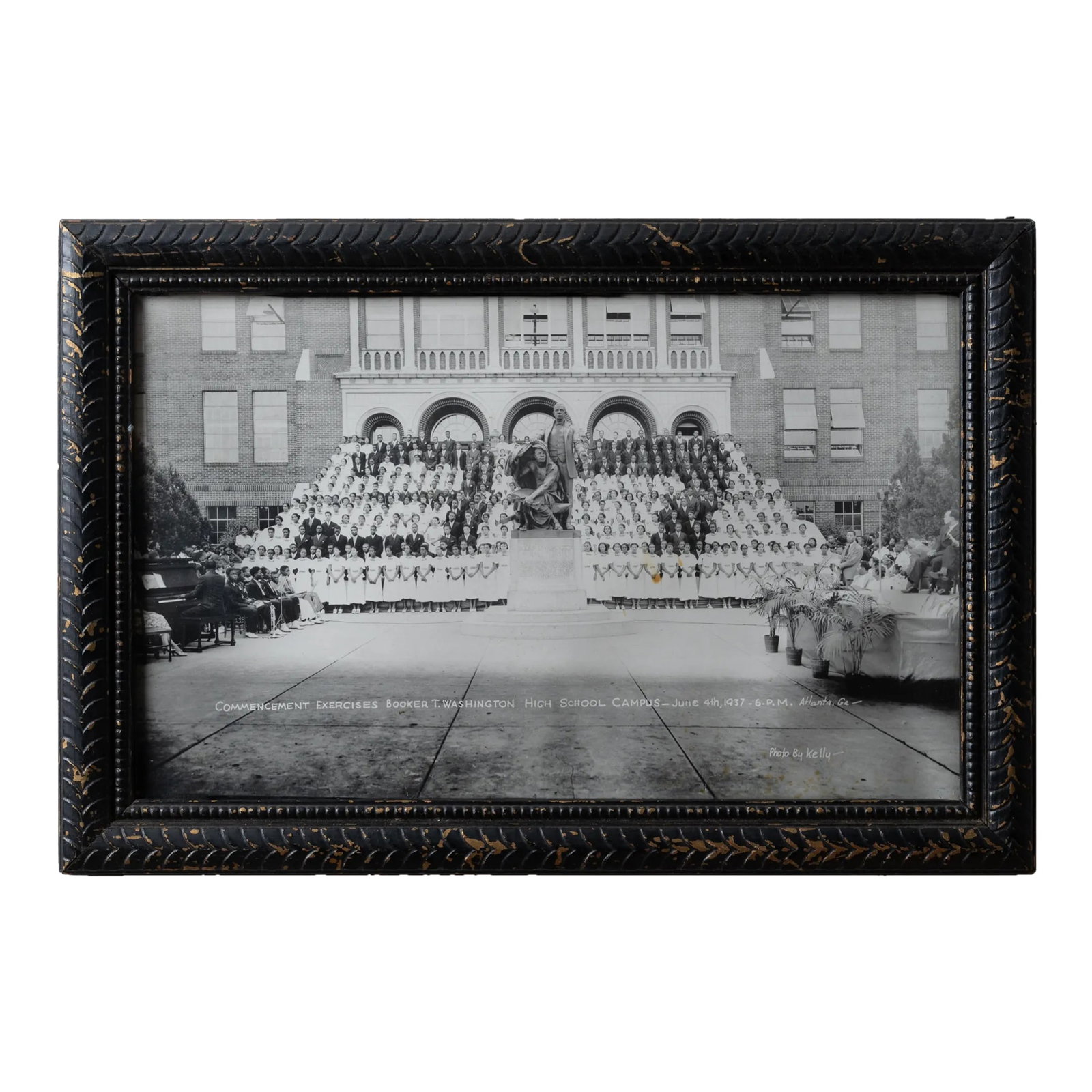 Booker T. Washington High School Graduation Photograph, 1937: An original photograph of the Booker T. Washington High School commencement excercizes from 1937. 20 1/2 by 13 3/4 inches Condition: Alterations: Original Condition Unaltered Imperfections: Some