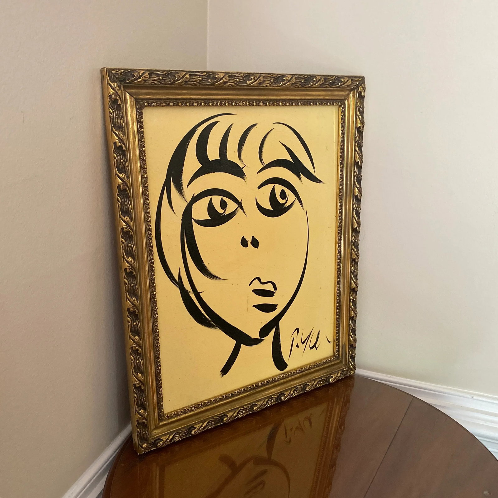1970s Vintage Abstract Portraiture, Painting by Peter Robert Keil, Framed - 4