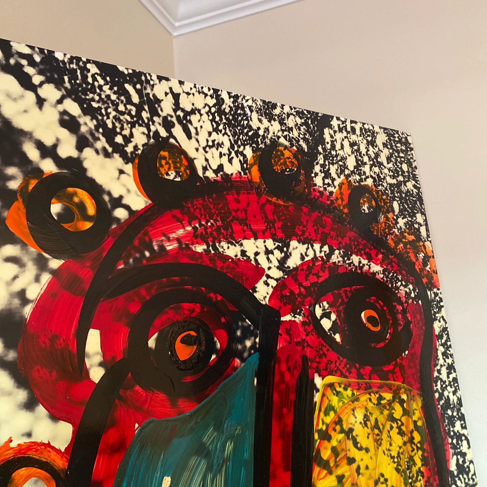 1970s Brutalist Style Abstract Painting by Peter Keil - 2