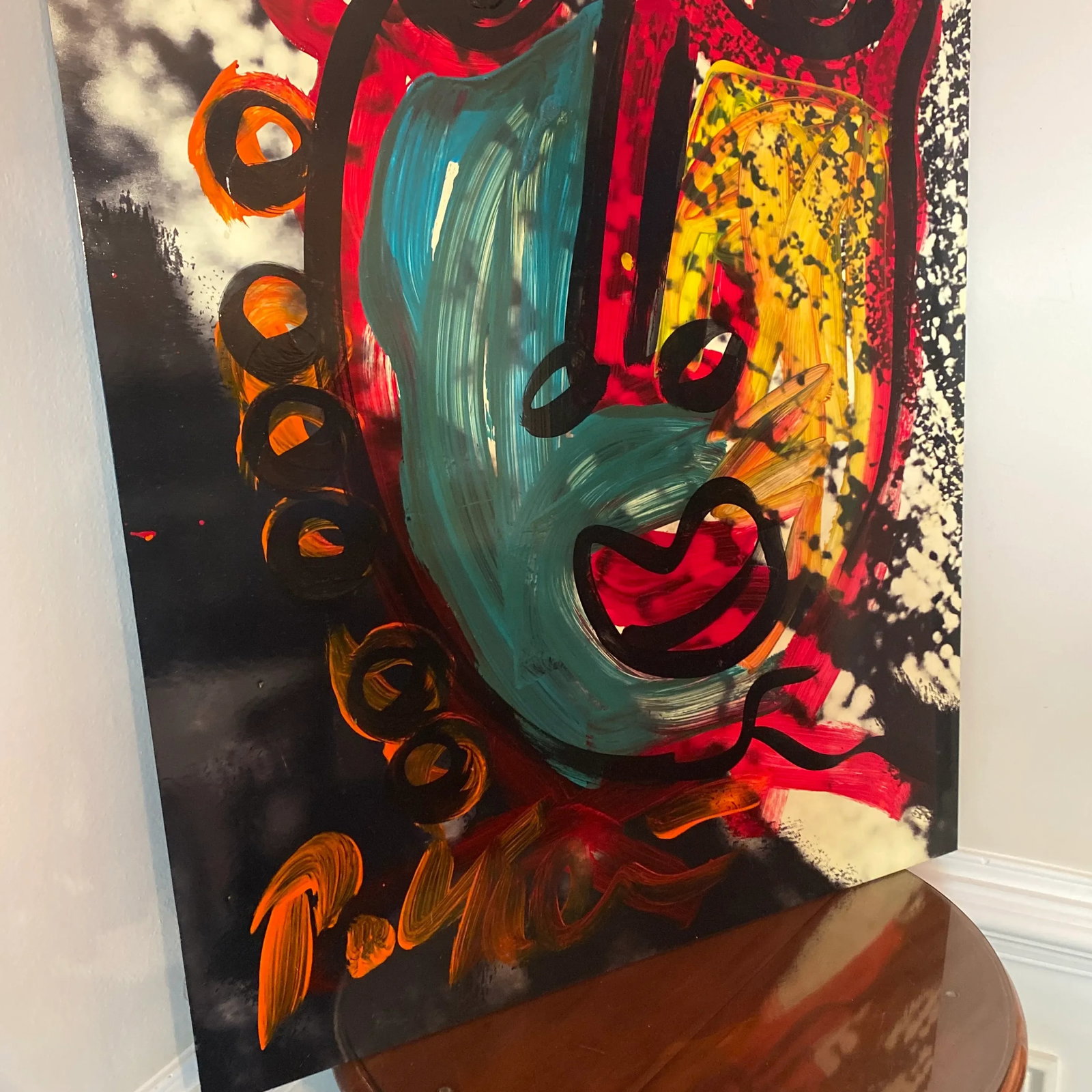 1970s Brutalist Style Abstract Painting by Peter Keil - 4