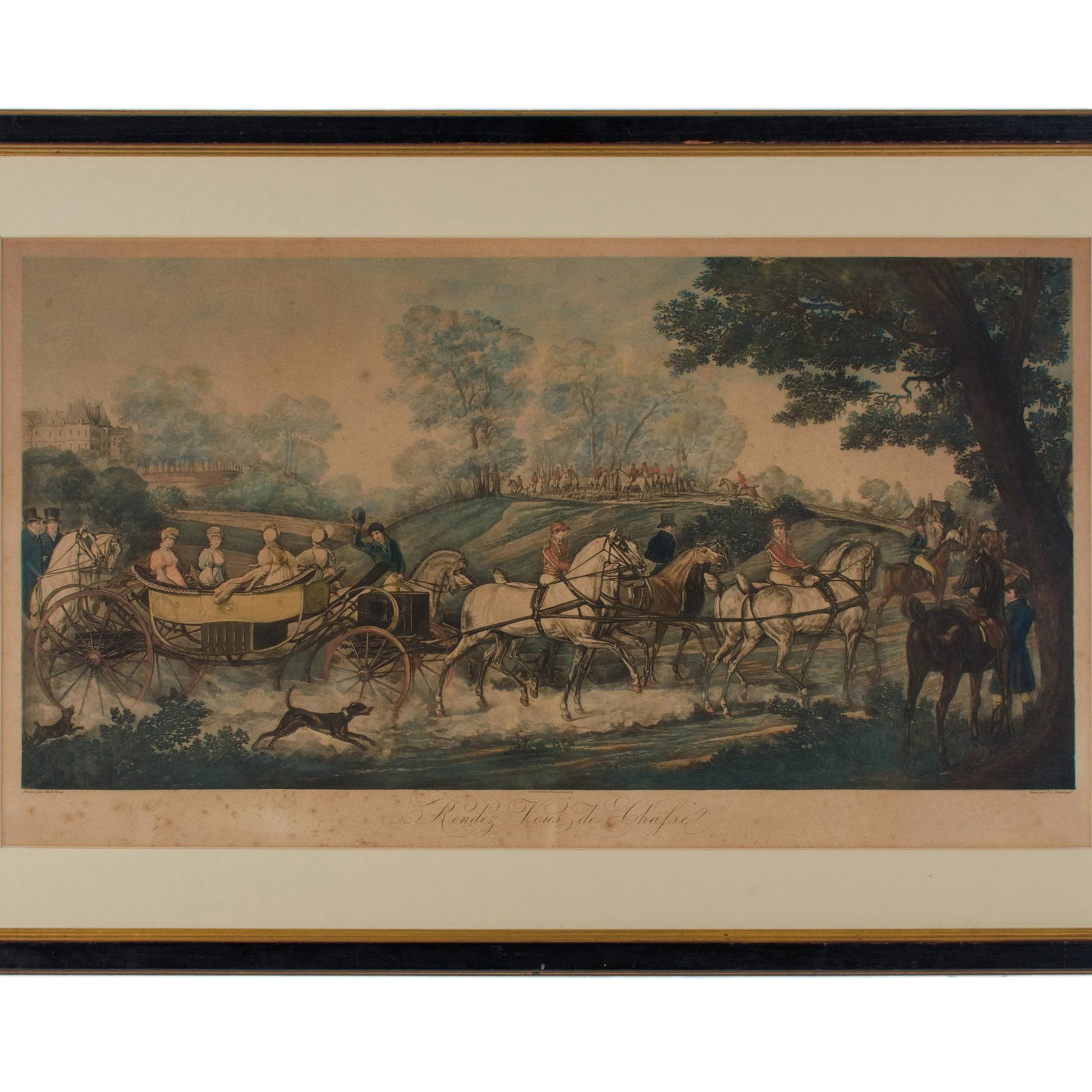 19th Century "Rendezvous De Chafsel" Lithograph by Carle Vernet - 3