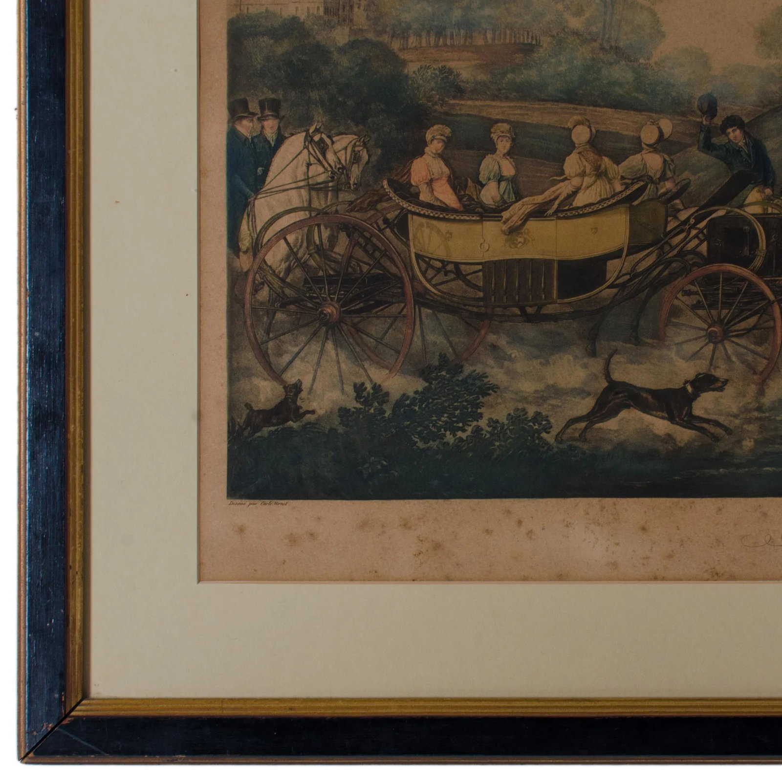 19th Century "Rendezvous De Chafsel" Lithograph by Carle Vernet - 5