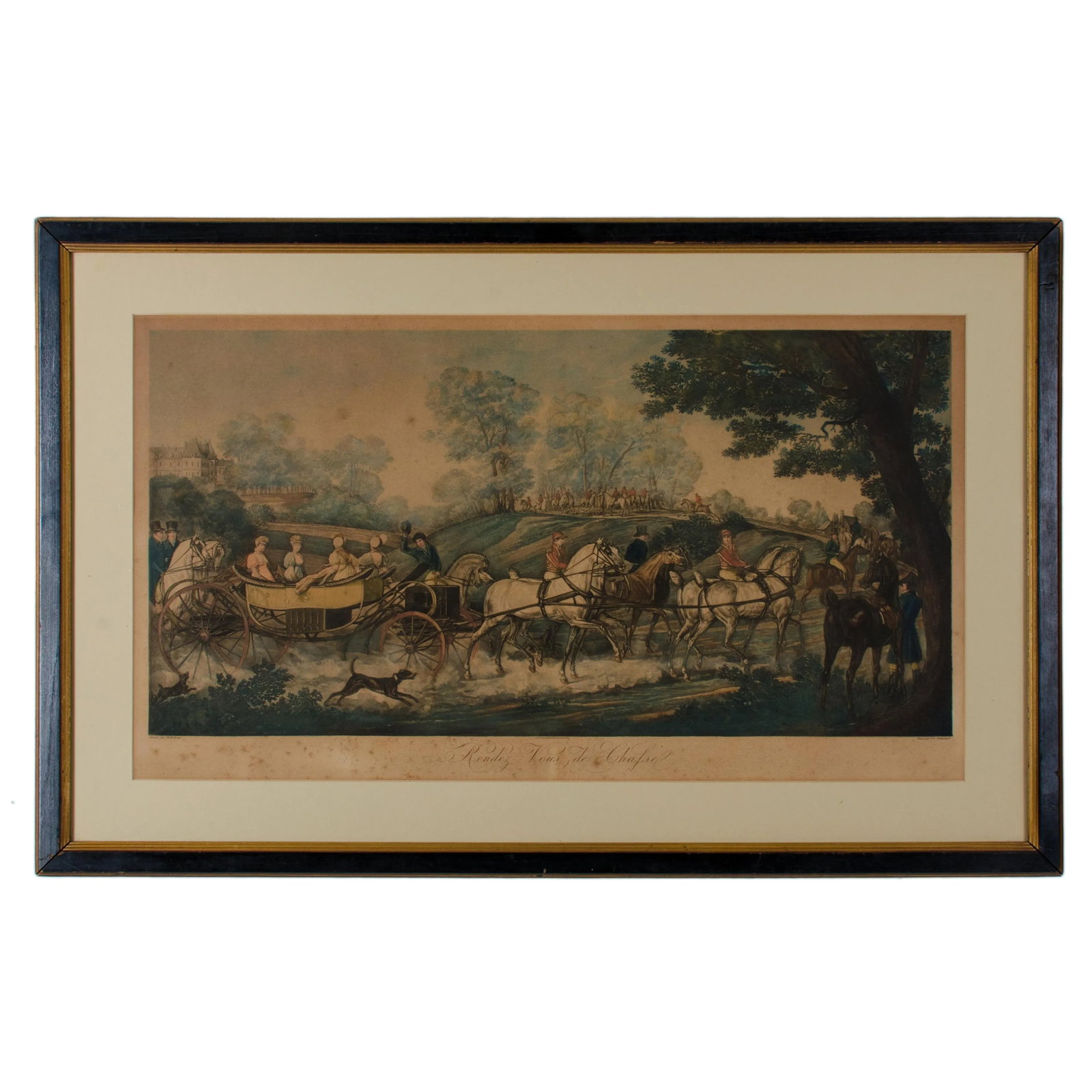 19th Century "Rendezvous De Chafsel" Lithograph by Carle Vernet - 7