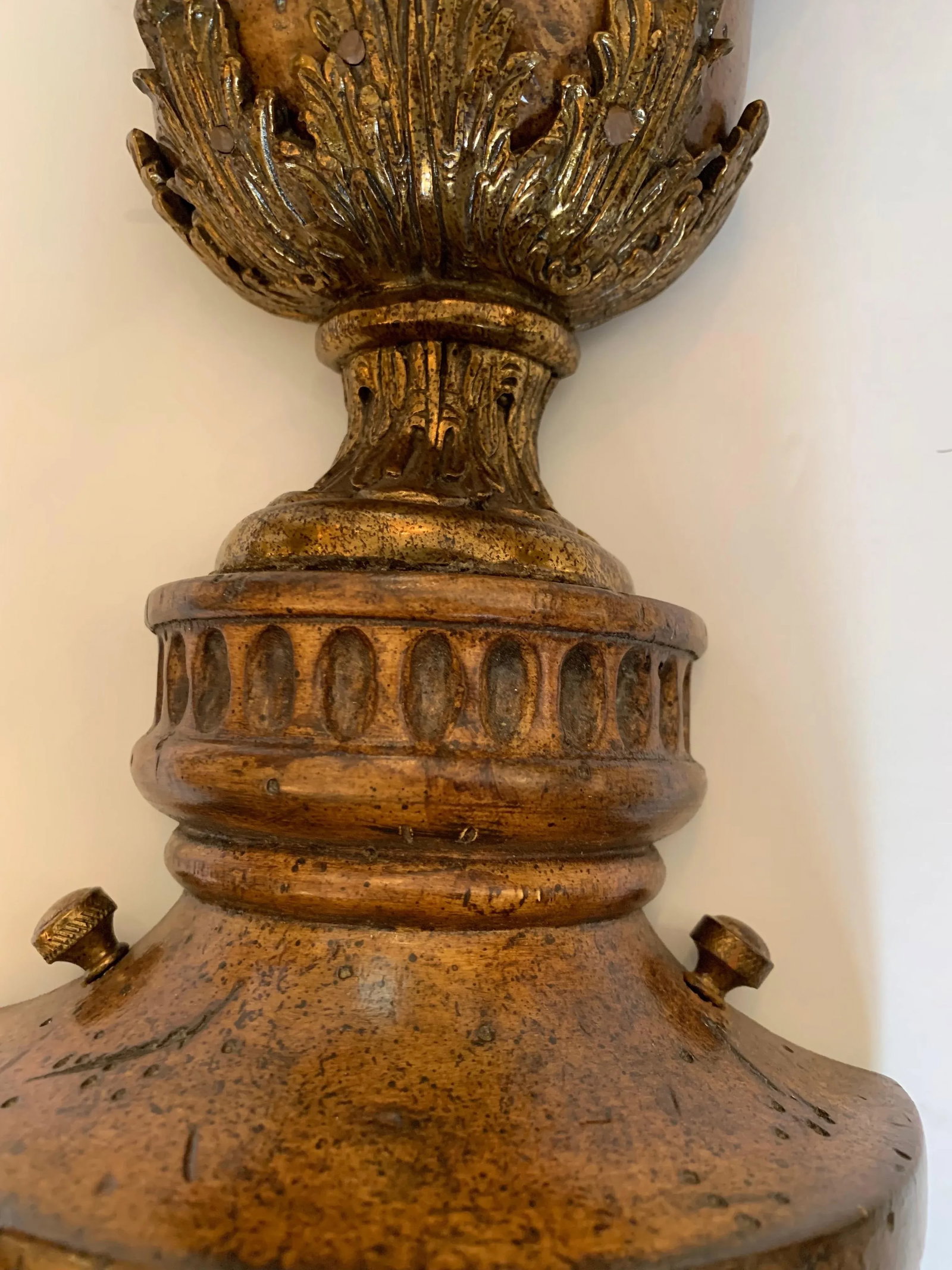 Maitland Smith Floral Motif Brass Sconces - a Pair - 6