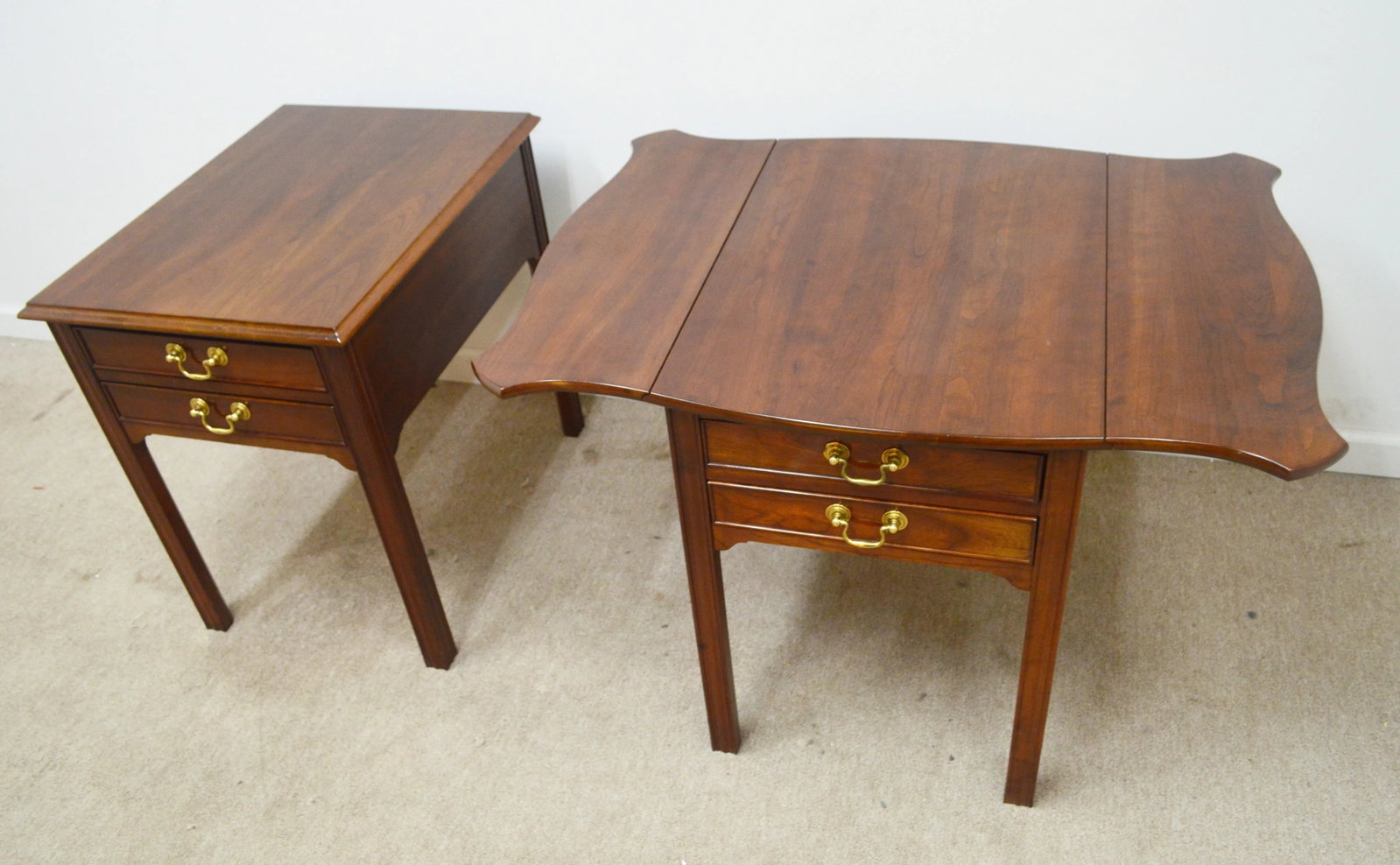 Pair of Stickley Cherry Side Tables - 11