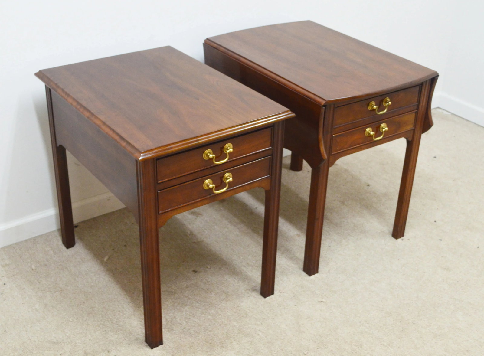 Pair of Stickley Cherry Side Tables - 2