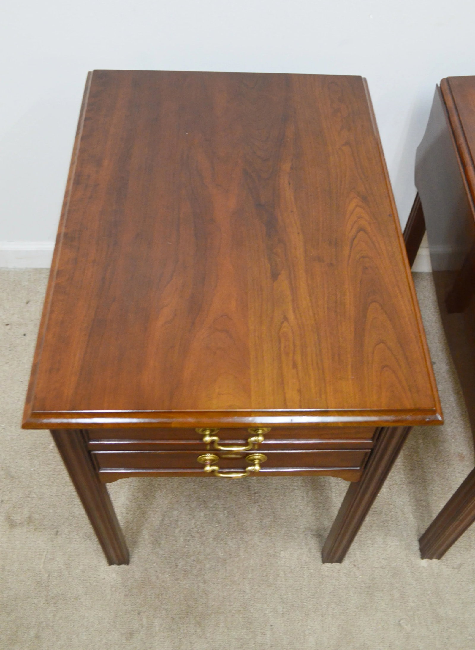 Pair of Stickley Cherry Side Tables - 3
