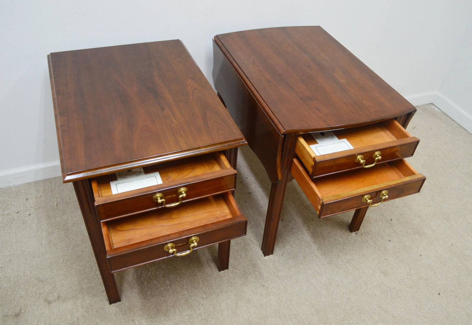 Pair of Stickley Cherry Side Tables - 5