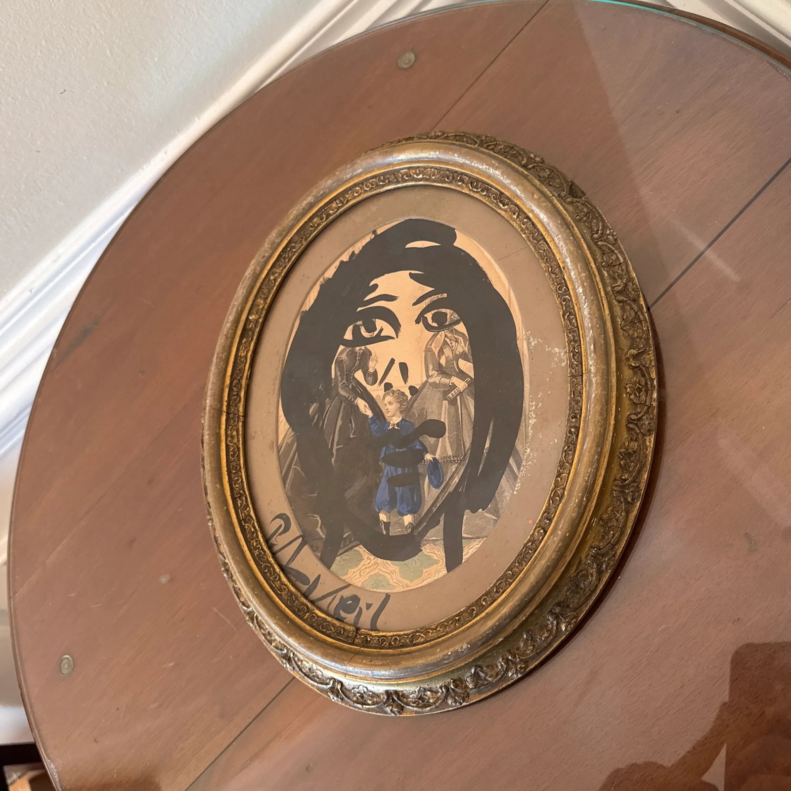 1970s Vintage Abstract Portraiture, Painting by Peter Robert Keil, Framed - 7
