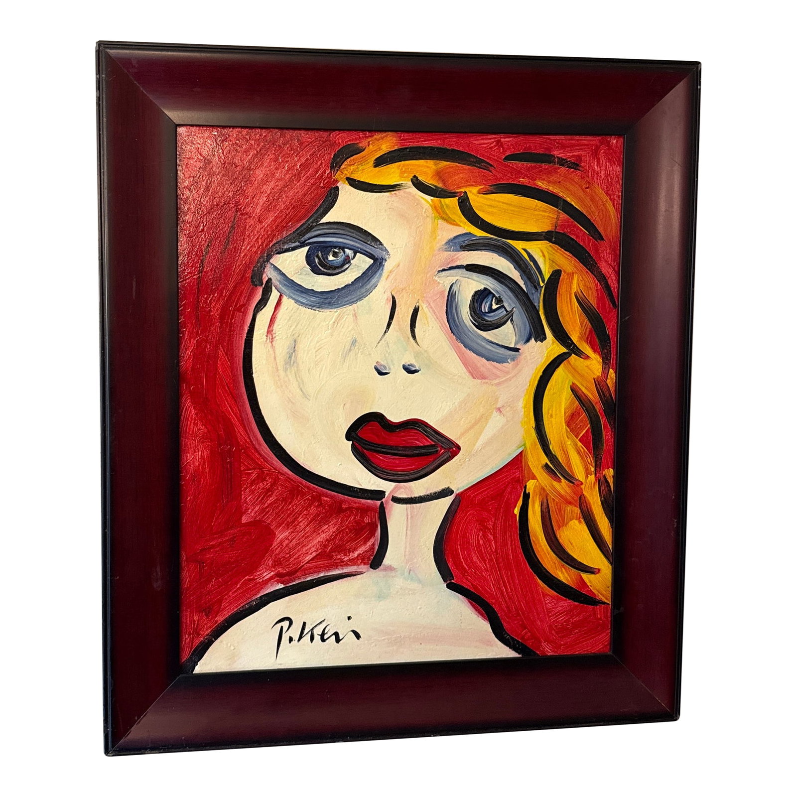 1970s Abstract Painting on Canvas by Peter Keil ~Framed: Fantastic original paintings by Listed world renowned artist Peter Robert Keil (born 1942 Germany) Peter has self proclaimed to be the last of the living legend artists working in his career with
