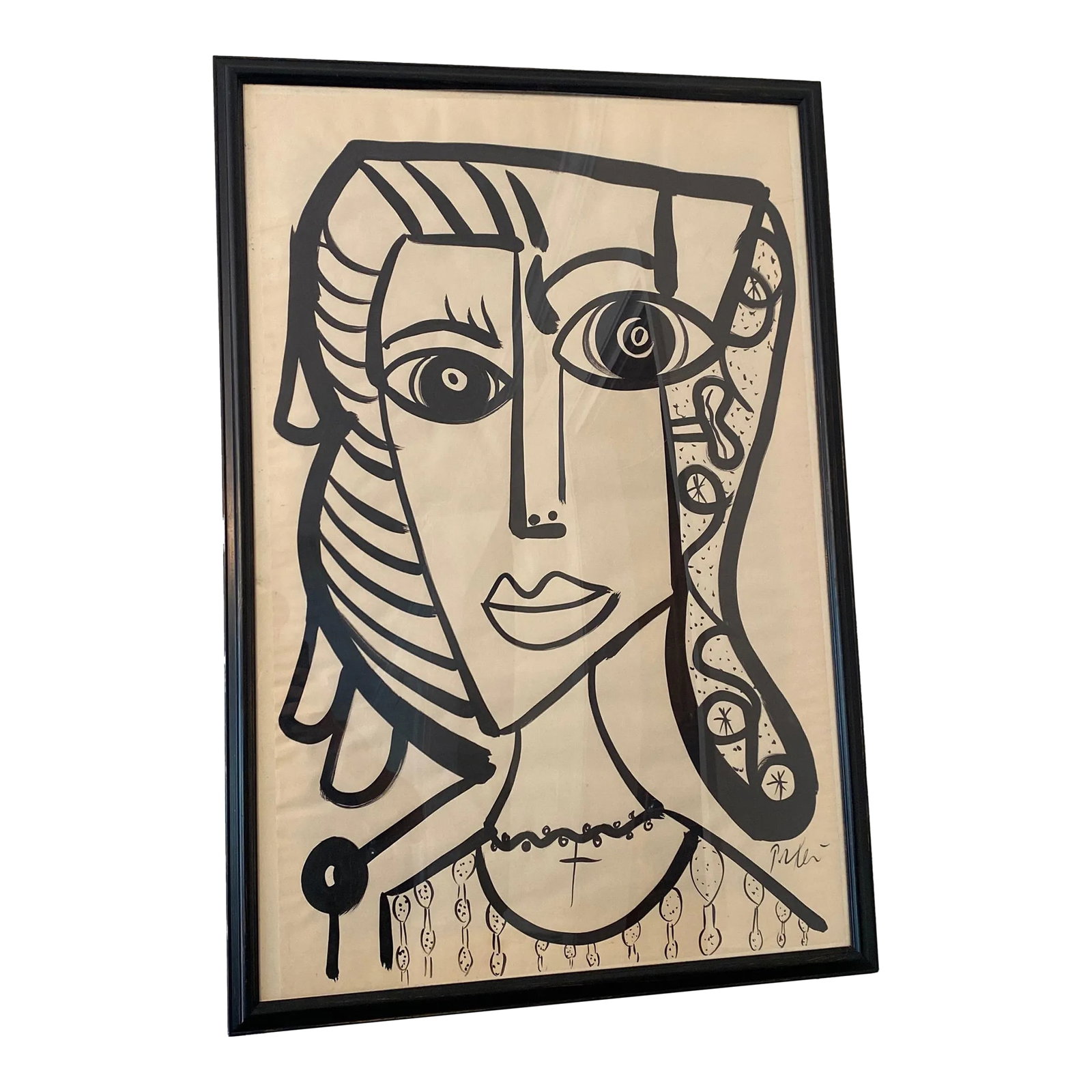 Peter Keil Original Abstract Cubic Portrait Painting Black & White Series: Fantastic original paintings by Listed world renowned artist Peter Robert Keil (born 1942 Germany) Peter has self proclaimed to be the last of the living legend artists working in his career with
