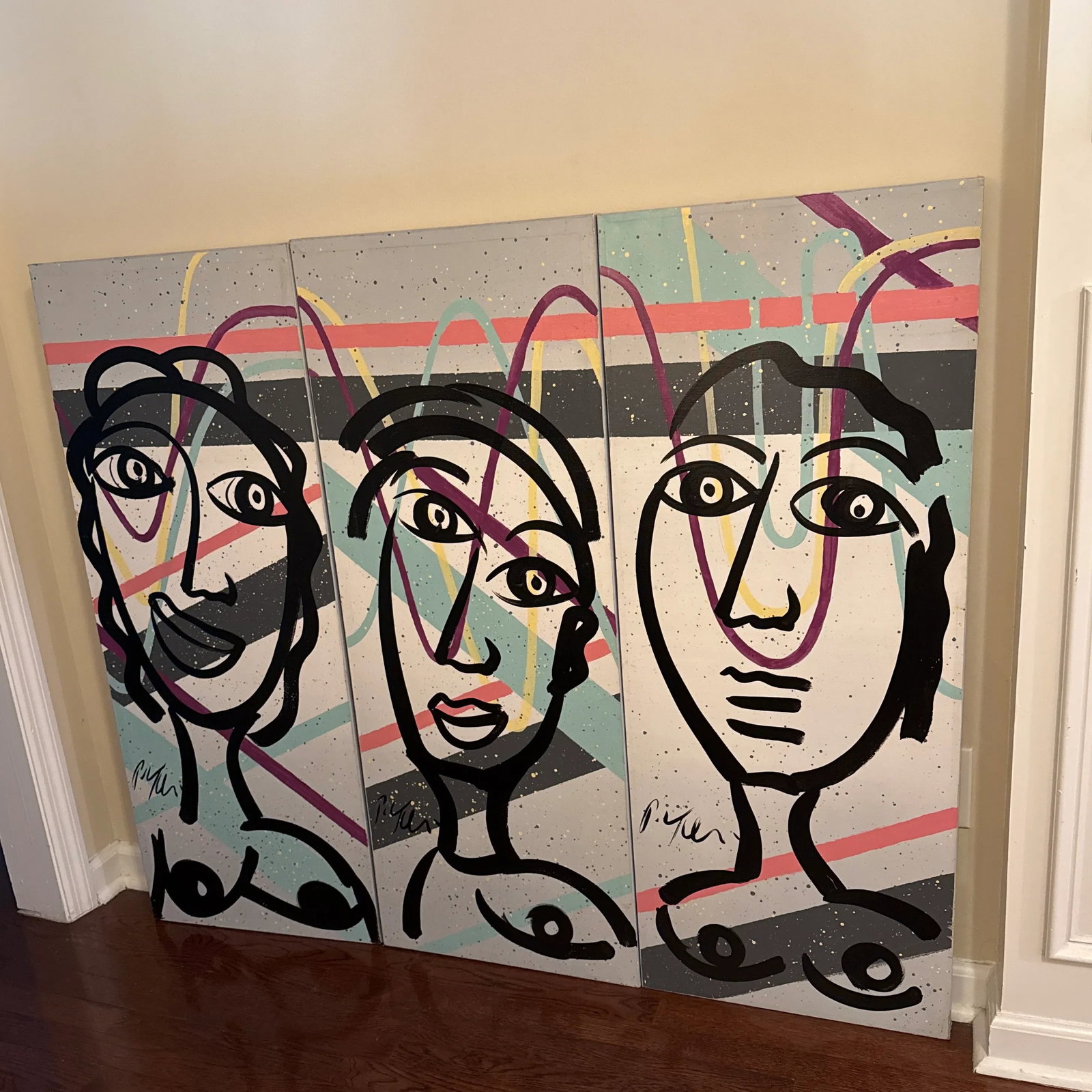 1970s Abstract Painting by Peter Keil, Set of 3 - 2