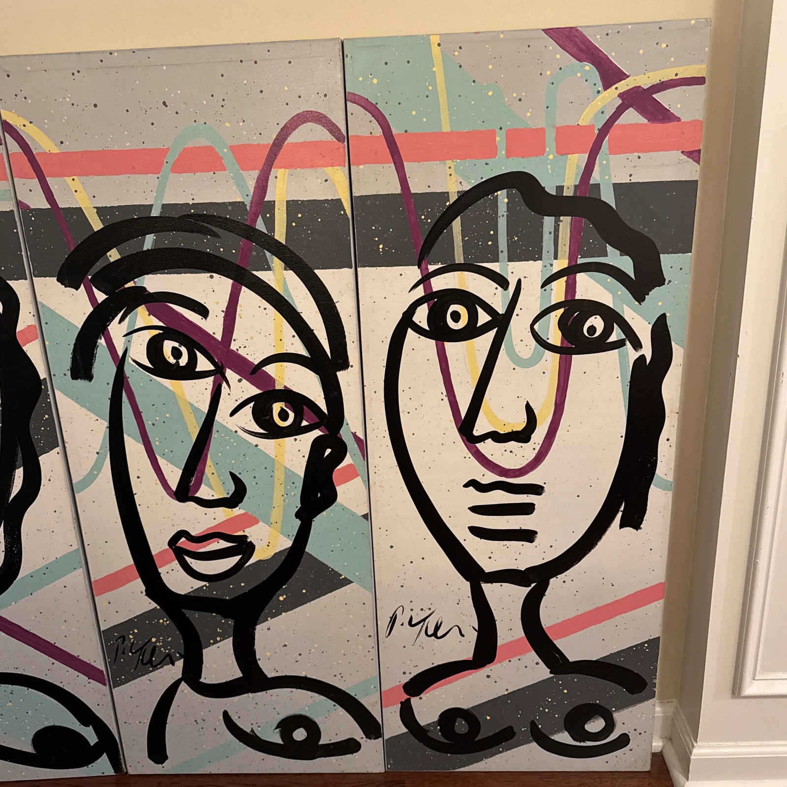 1970s Abstract Painting by Peter Keil, Set of 3 - 4