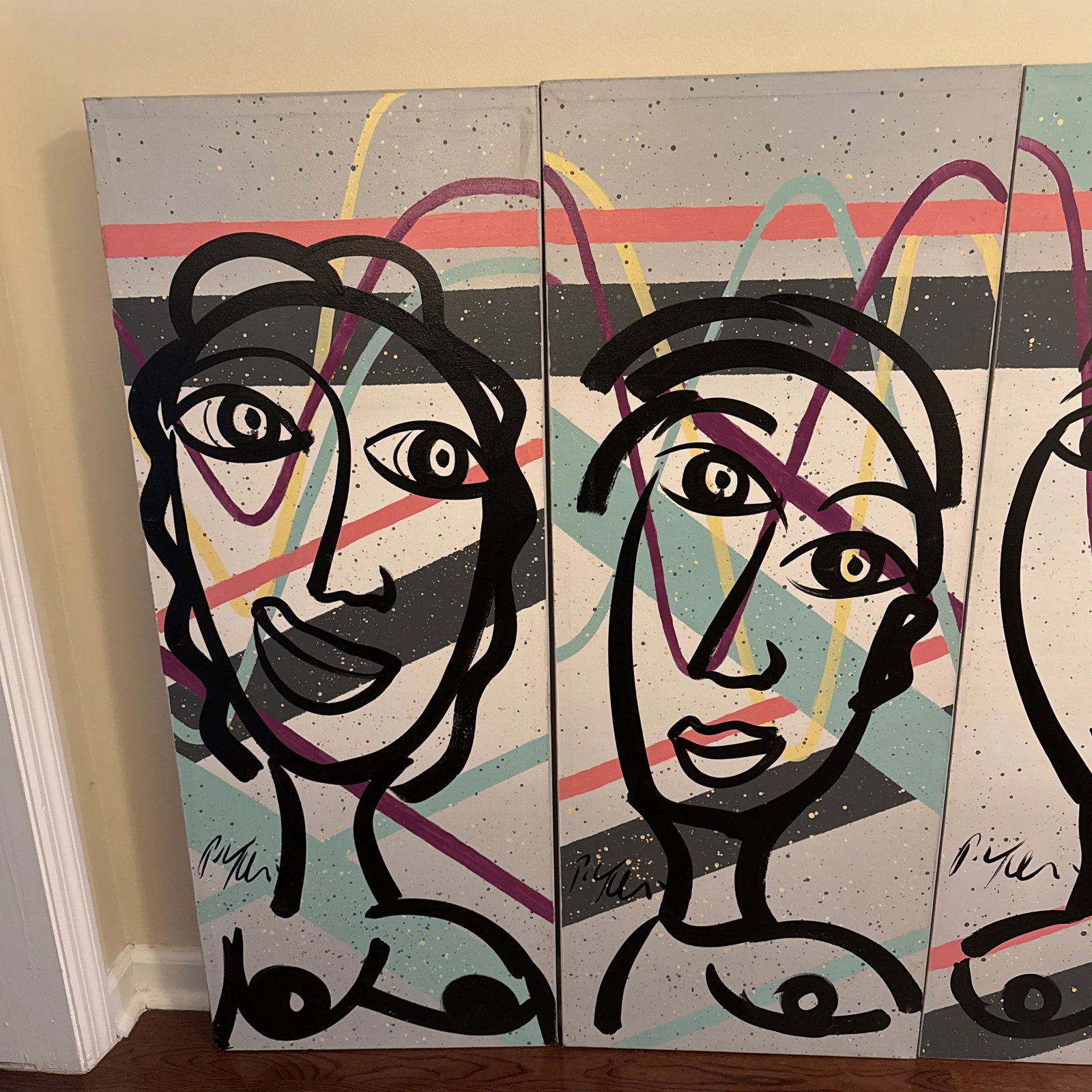 1970s Abstract Painting by Peter Keil, Set of 3 - 5