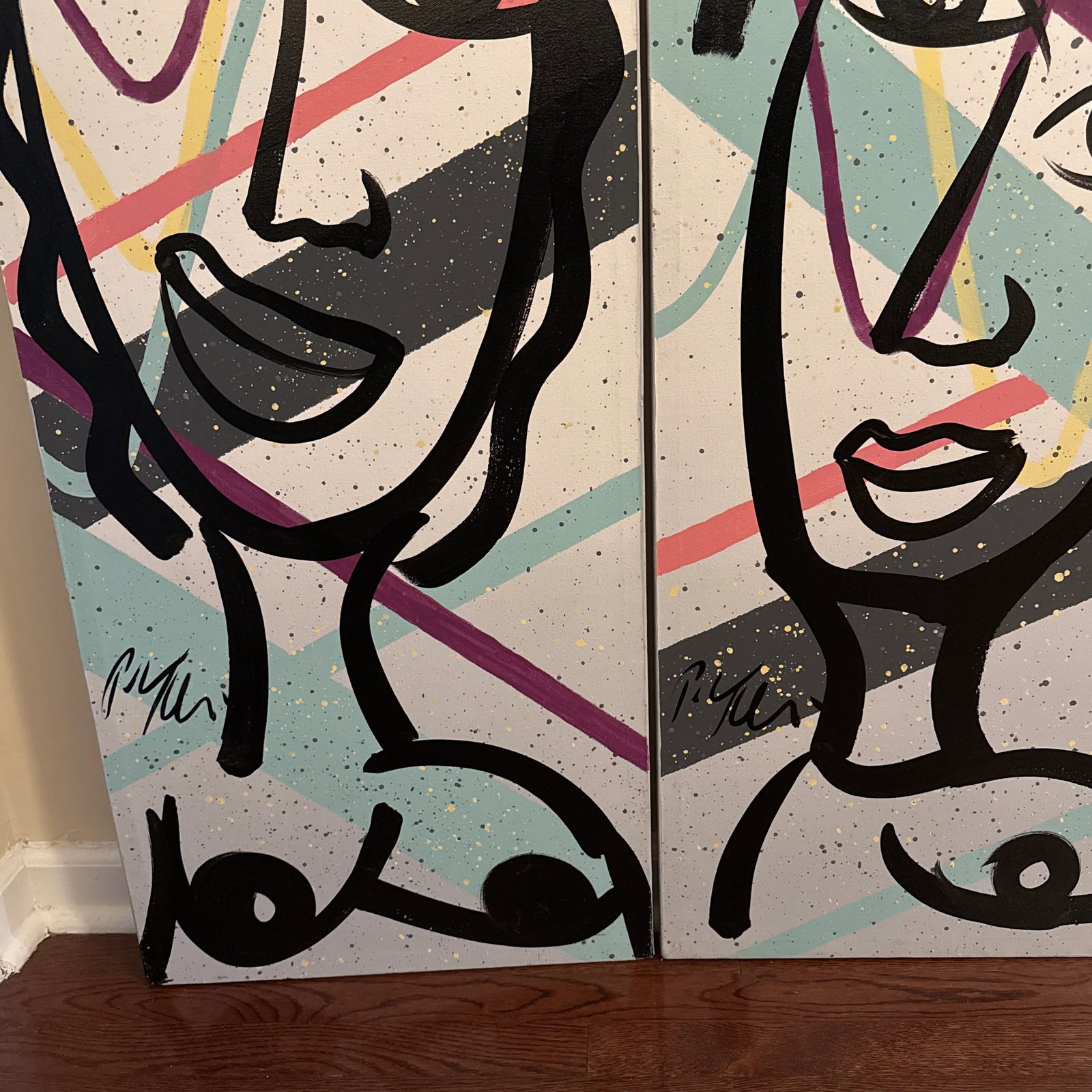 1970s Abstract Painting by Peter Keil, Set of 3 - 7