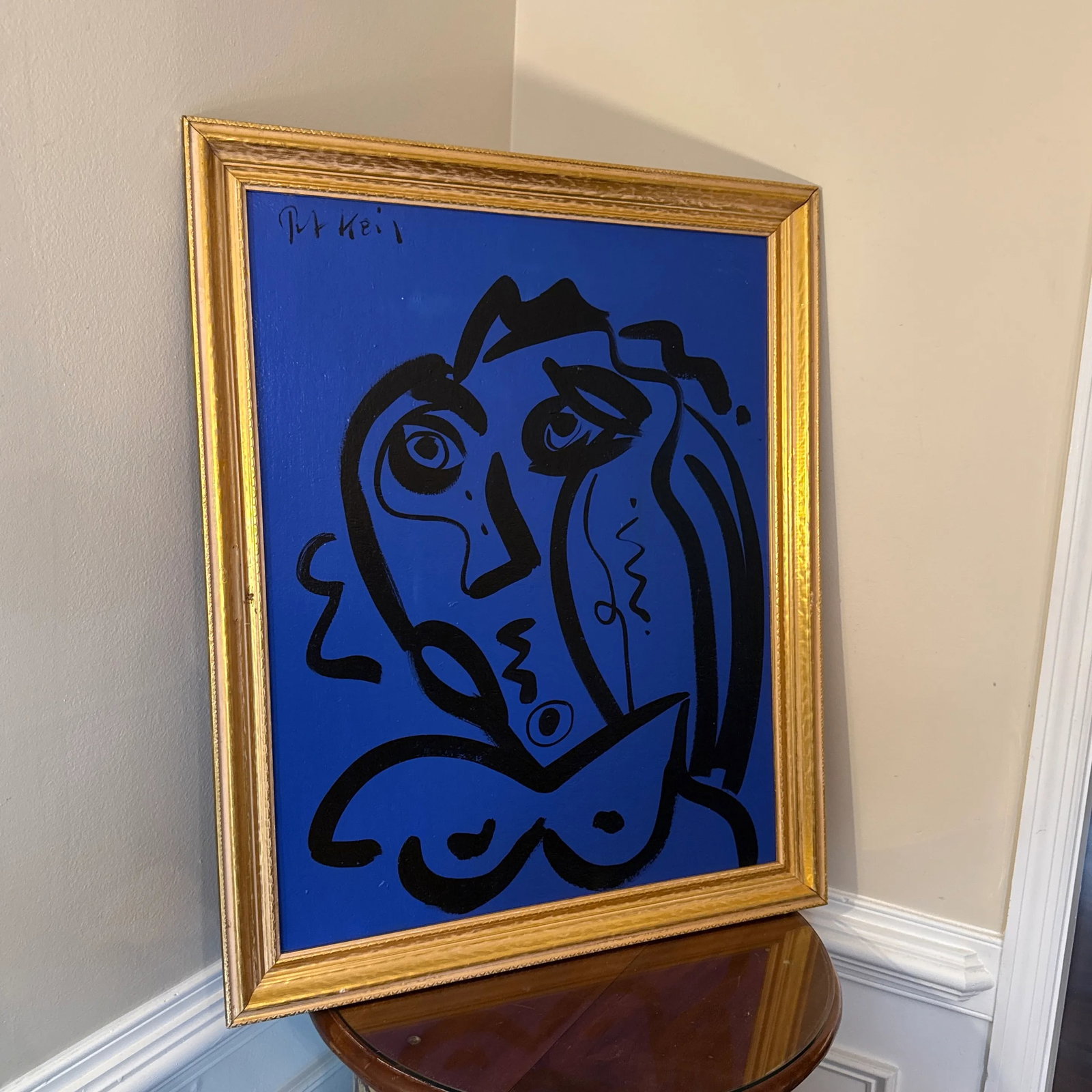 1970s Original Peter Keil Abstract Painting Framed - 2