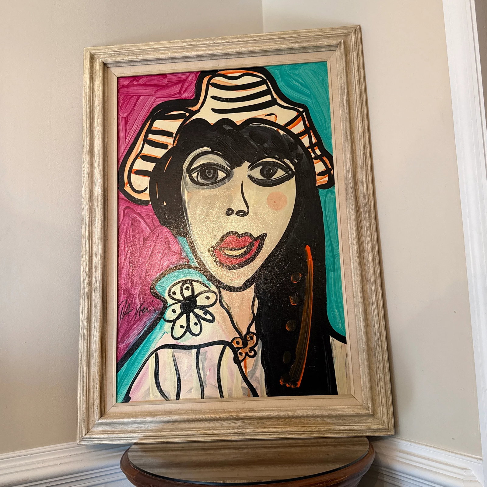 1970s Abstract Painting by Peter Keil, Framed - 2
