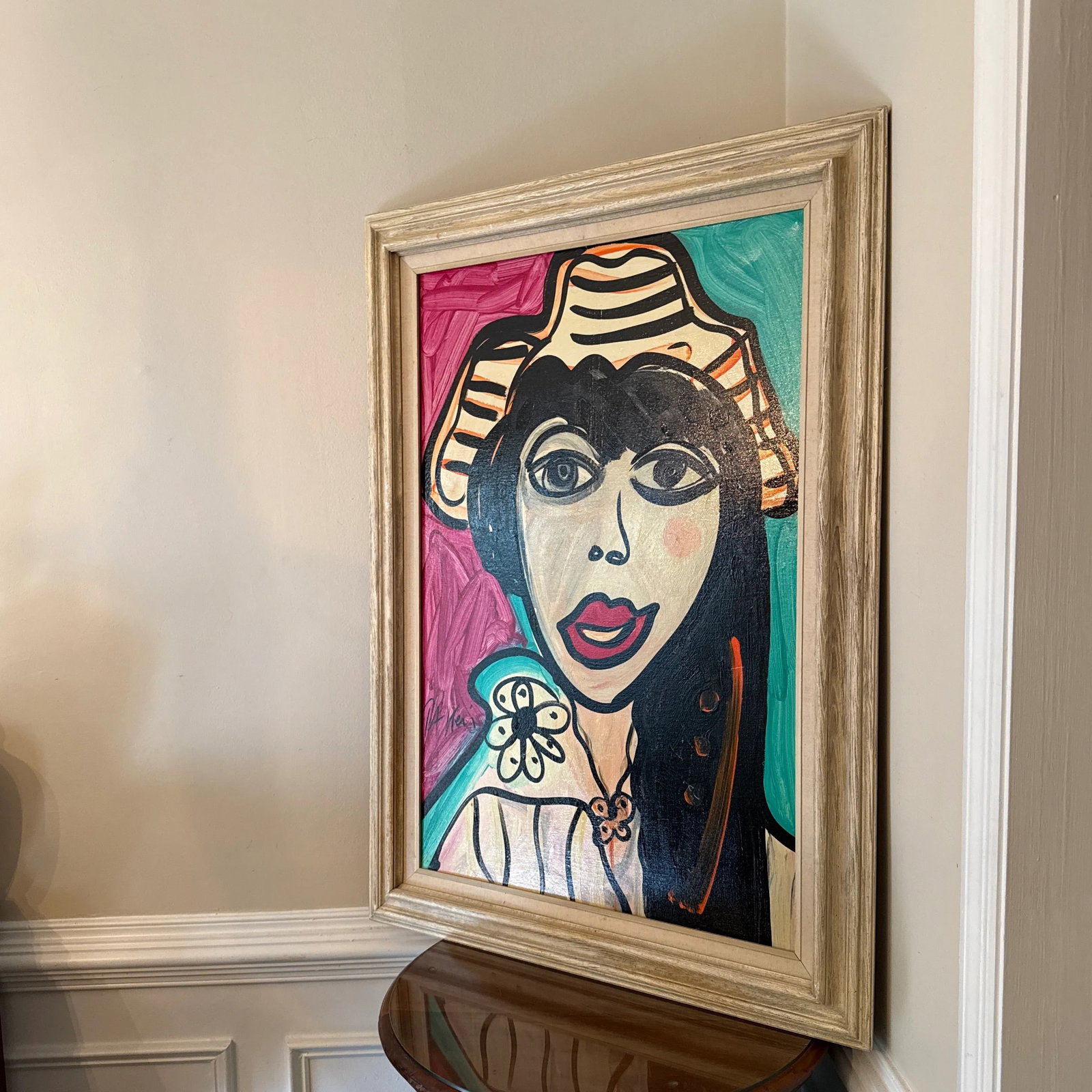 1970s Abstract Painting by Peter Keil, Framed - 4