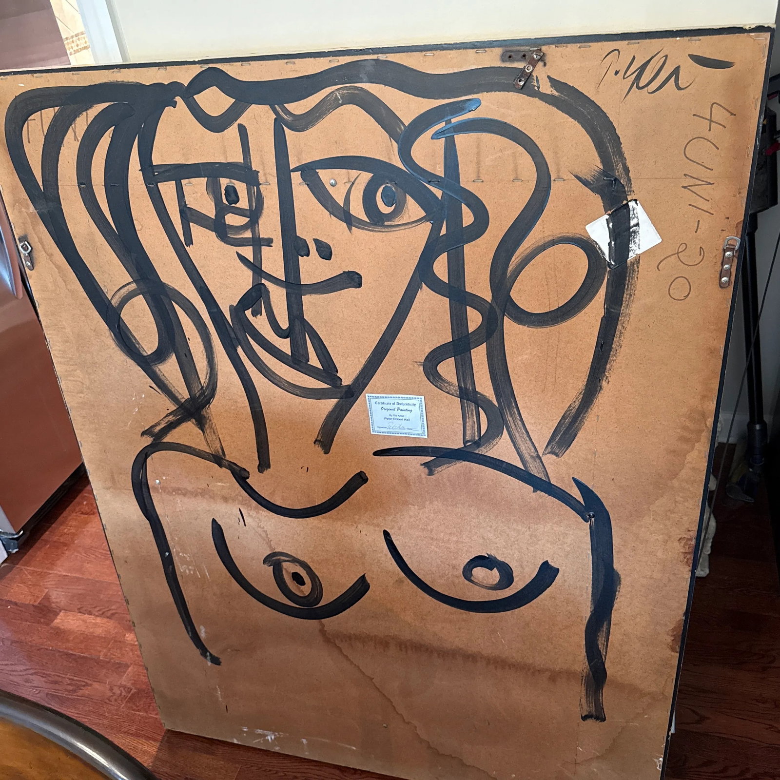 Monumental 1970s Abstract Painting by Peter Keil ~ Framed - 10