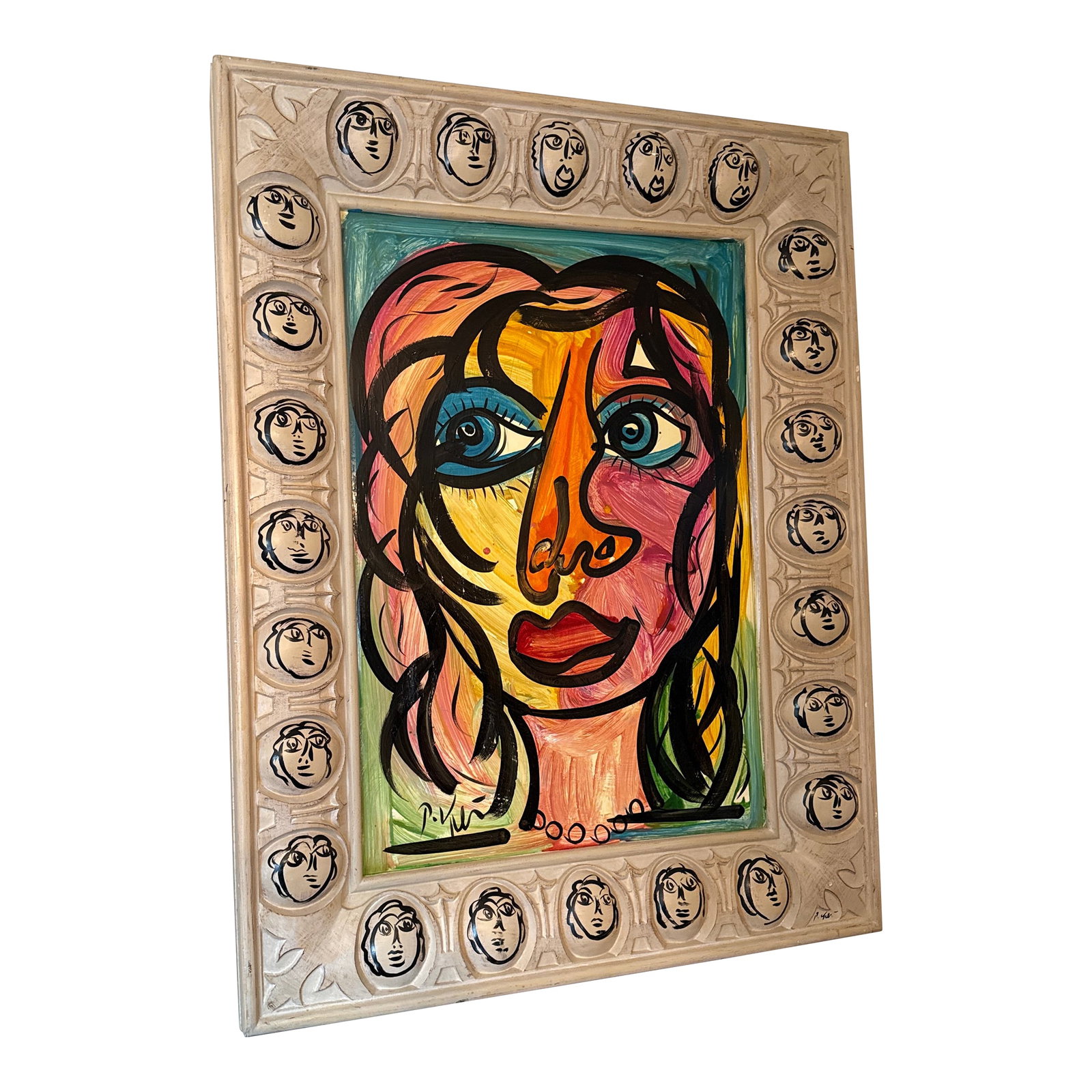 Monumental 1970s Abstract Painting by Peter Keil ~ Framed: Monumental 3 in 1 painting, signed on frame, the painting, and the back! You will not see another one like this Peter Keil is a German artist that focuses primarily on abstract expressionism. Keil pai