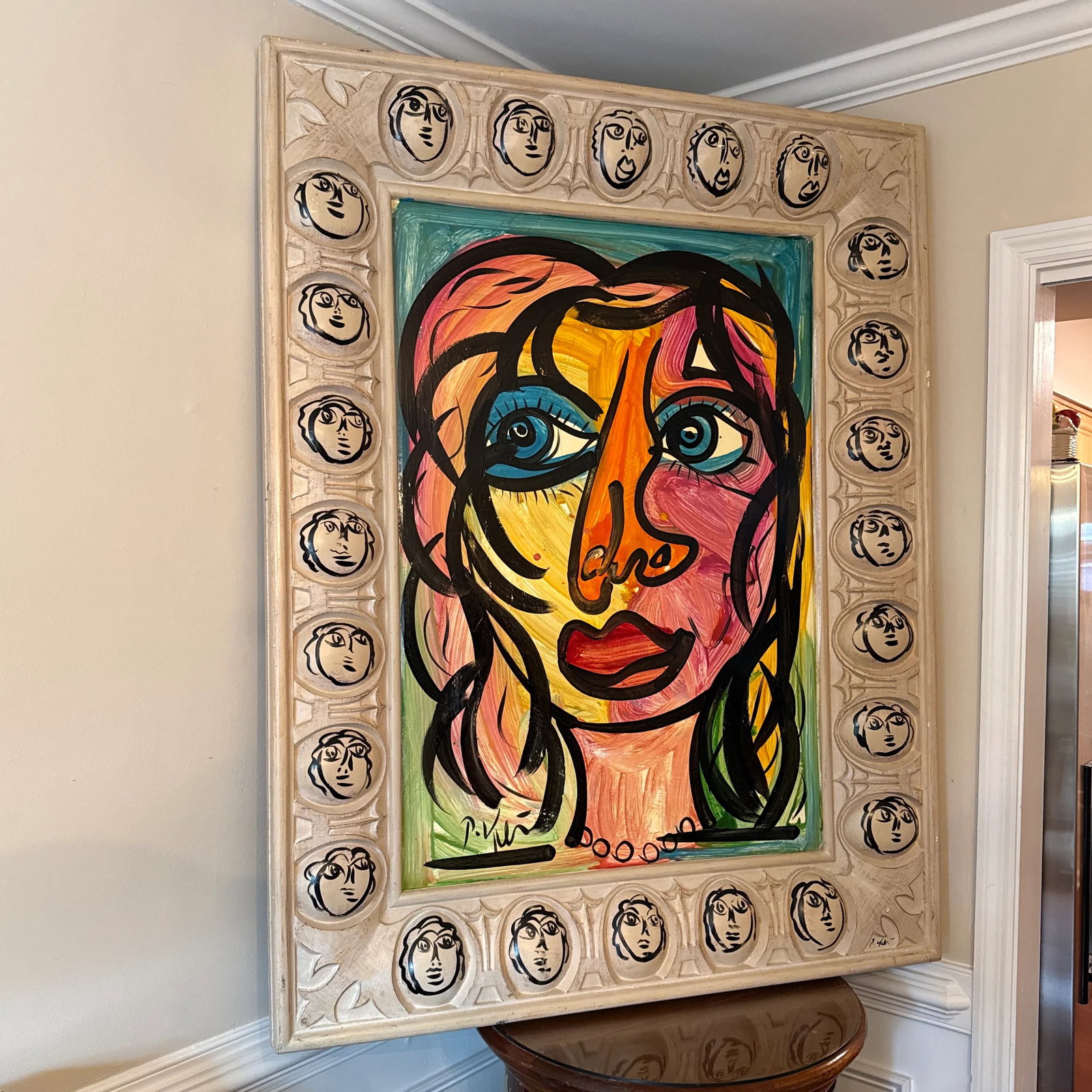 Monumental 1970s Abstract Painting by Peter Keil ~ Framed - 2