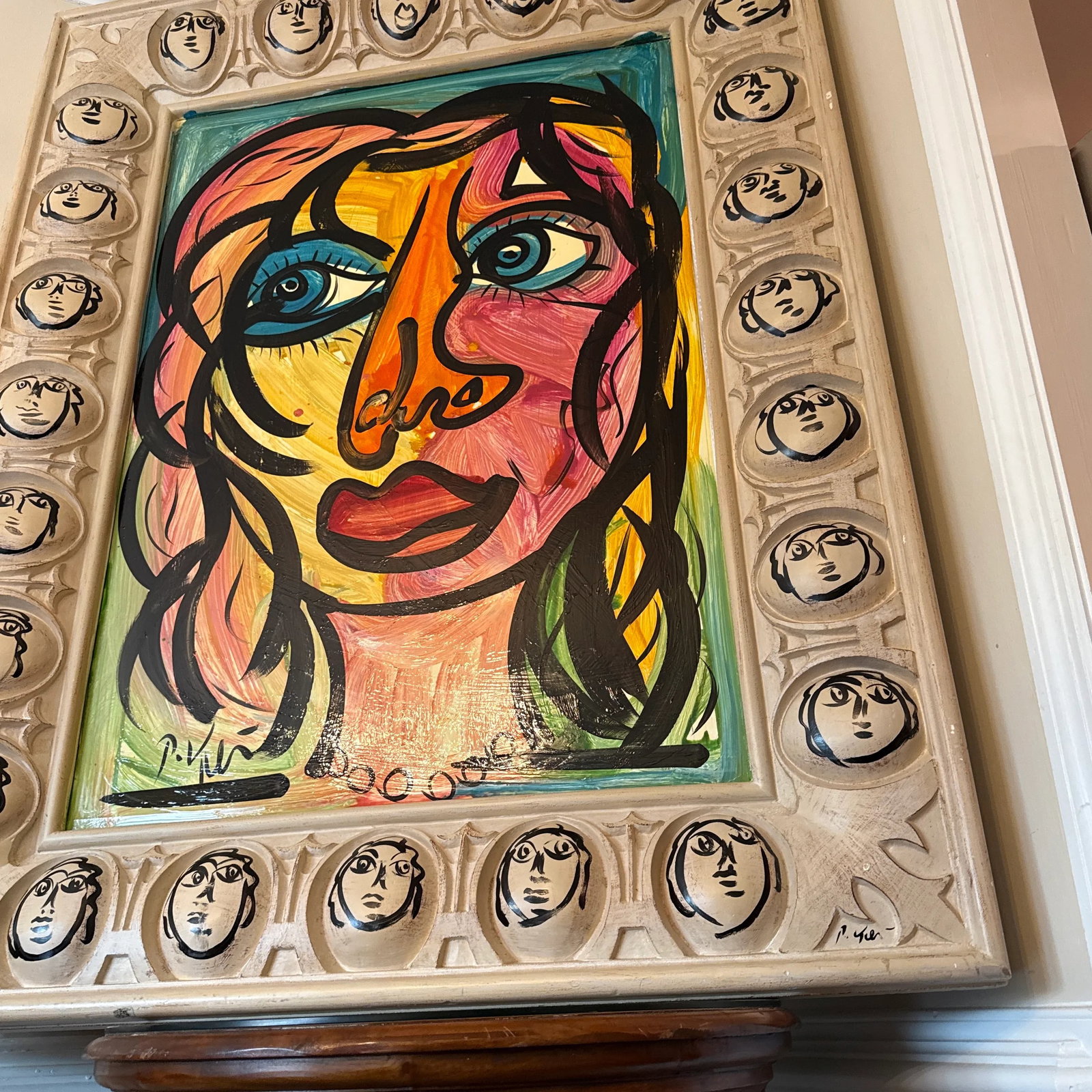 Monumental 1970s Abstract Painting by Peter Keil ~ Framed - 6