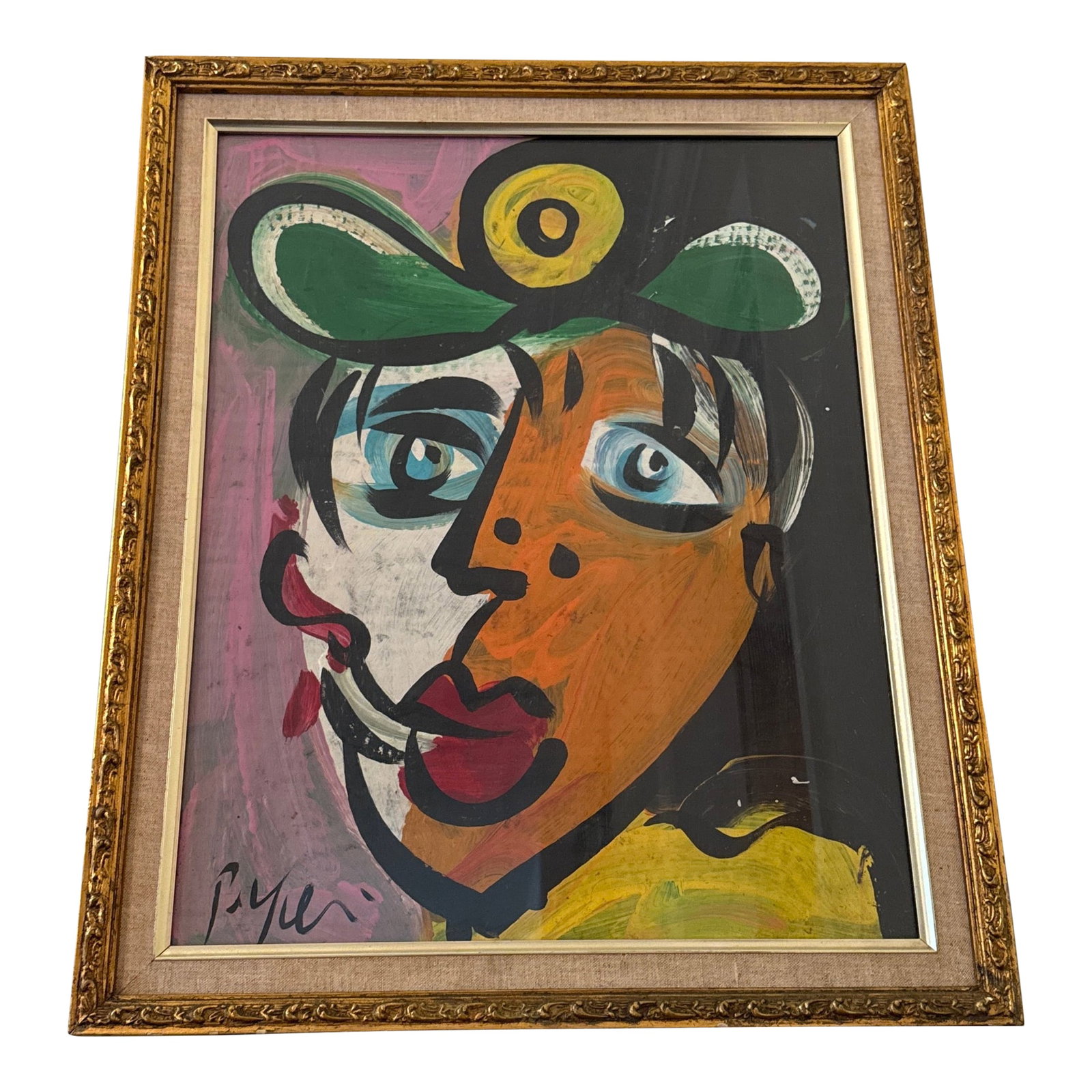 1970s Vintage Abstract Portraiture; Original Artwork by Peter Robert Keil, Framed: Fantastic original paintings by Listed world renowned artist Peter Robert Keil (born 1942 Germany) Peter has self proclaimed to be the last of the living legend artists working in his career with