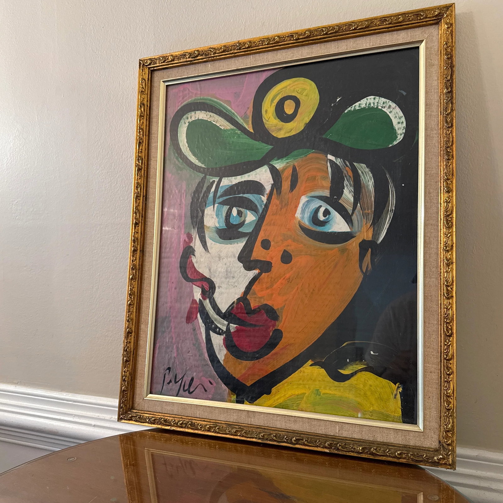 1970s Vintage Abstract Portraiture; Original Artwork by Peter Robert Keil, Framed - 3