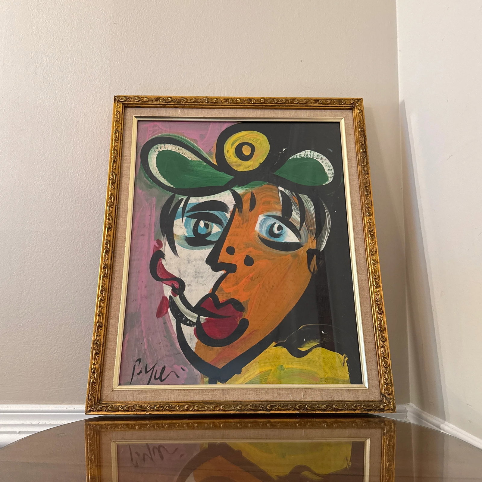 1970s Vintage Abstract Portraiture; Original Artwork by Peter Robert Keil, Framed - 5