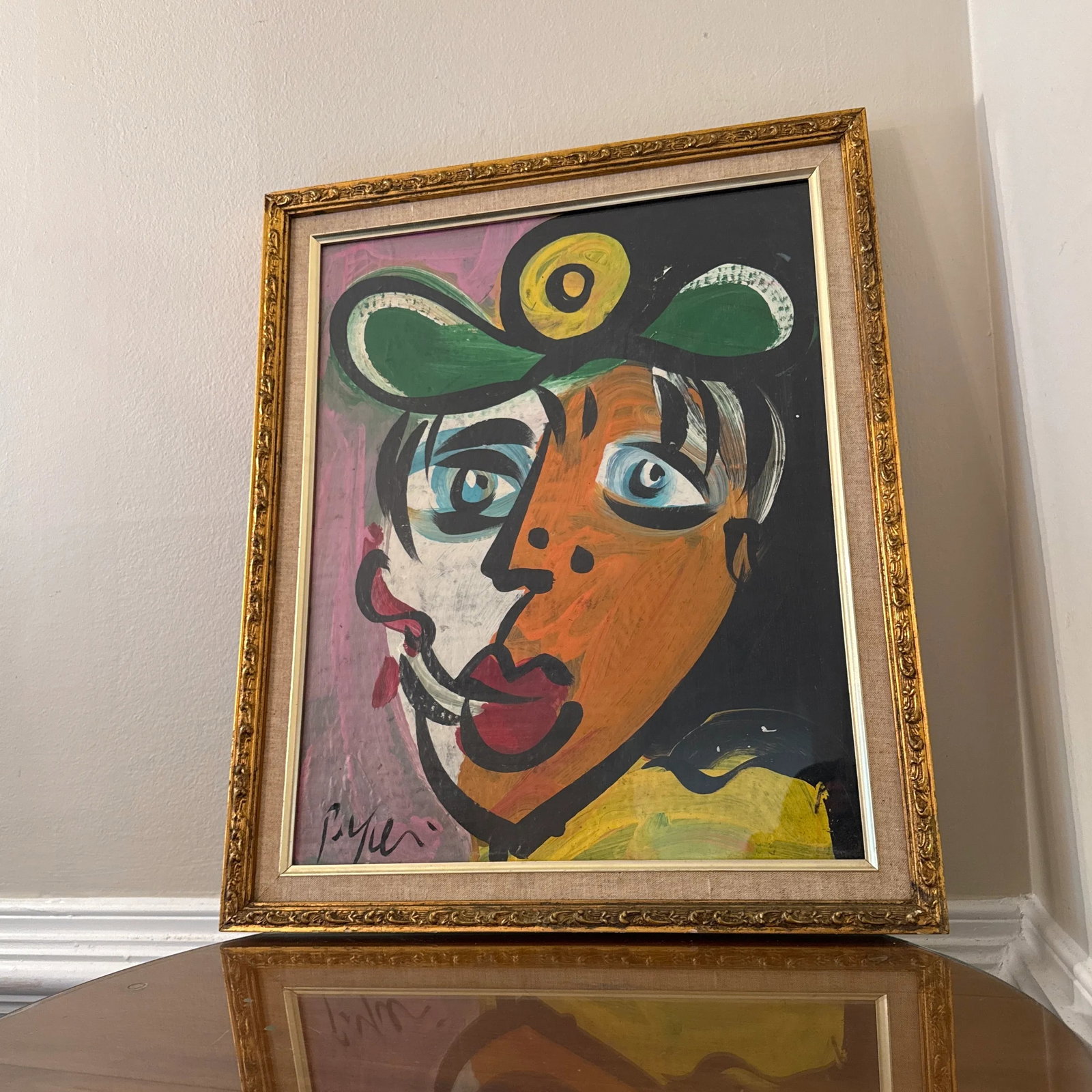 1970s Vintage Abstract Portraiture; Original Artwork by Peter Robert Keil, Framed - 6