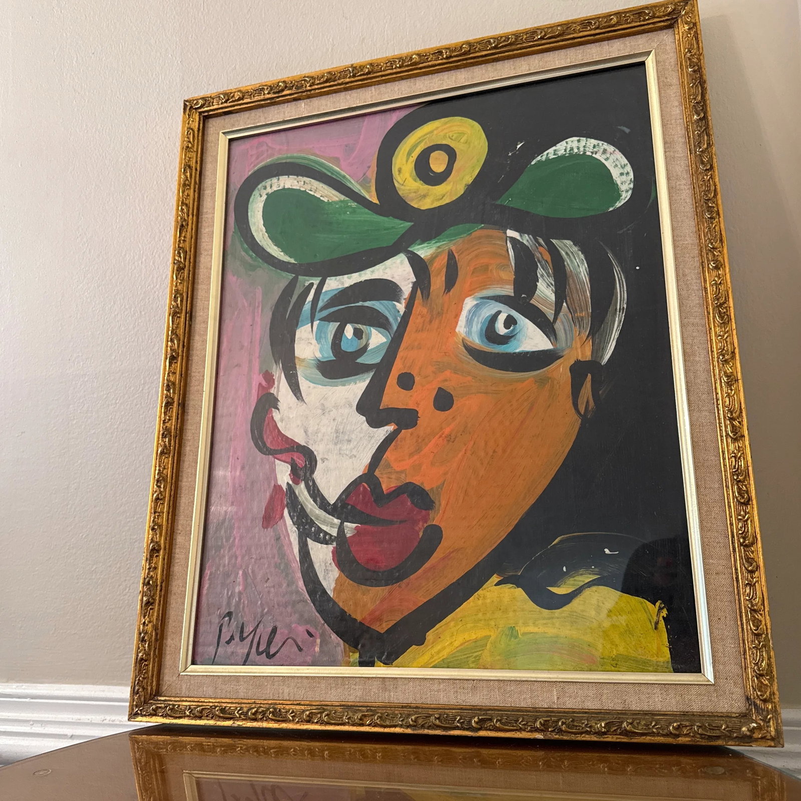1970s Vintage Abstract Portraiture; Original Artwork by Peter Robert Keil, Framed - 7