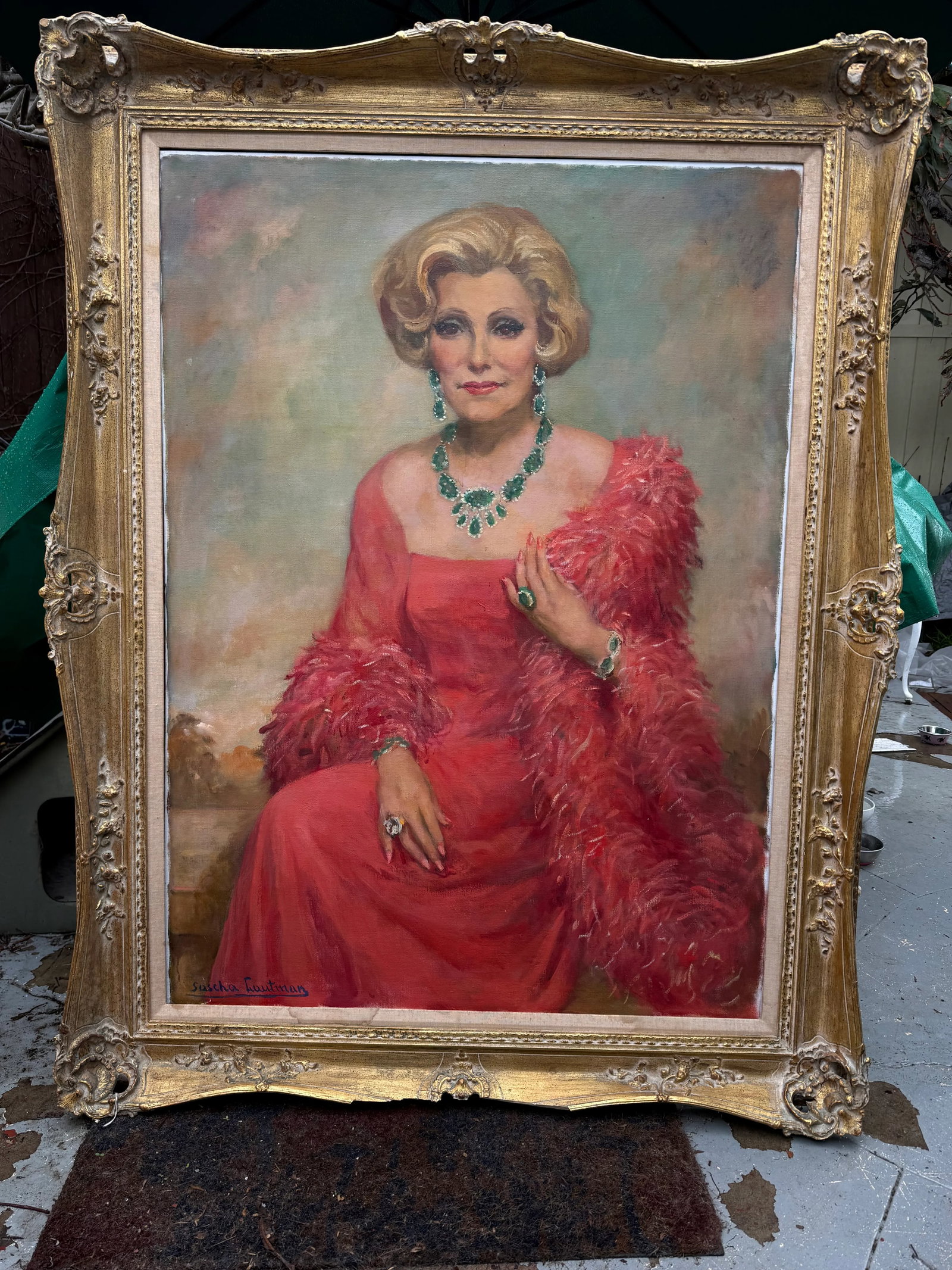 Vintage Portrait of Zsa Zsa Gabor's Mother Jolie by Royal Portrait Painter - 3