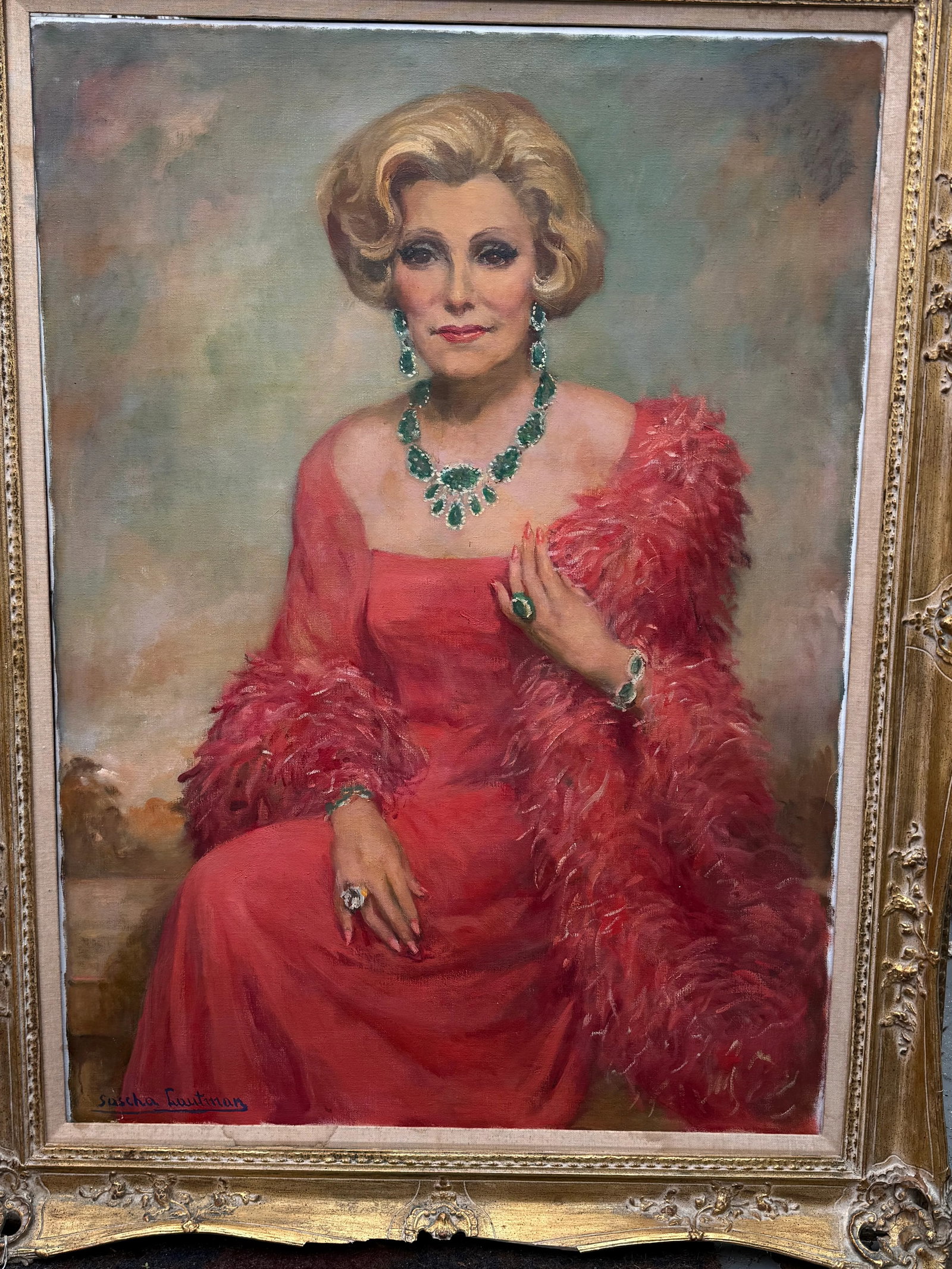 Vintage Portrait of Zsa Zsa Gabor's Mother Jolie by Royal Portrait Painter - 4