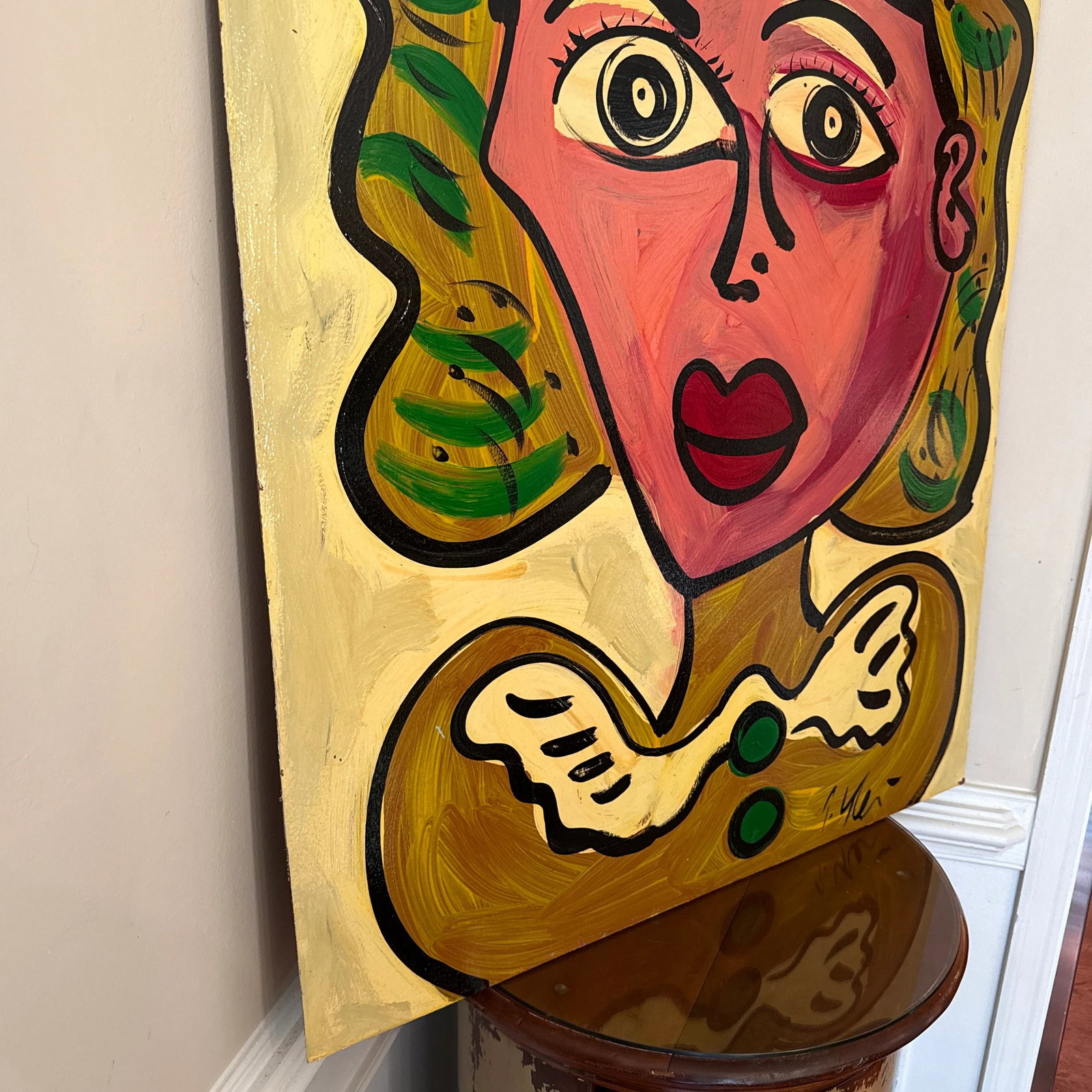 1970s Peter Keil Original Abstract Portrait Painting on Board - 6