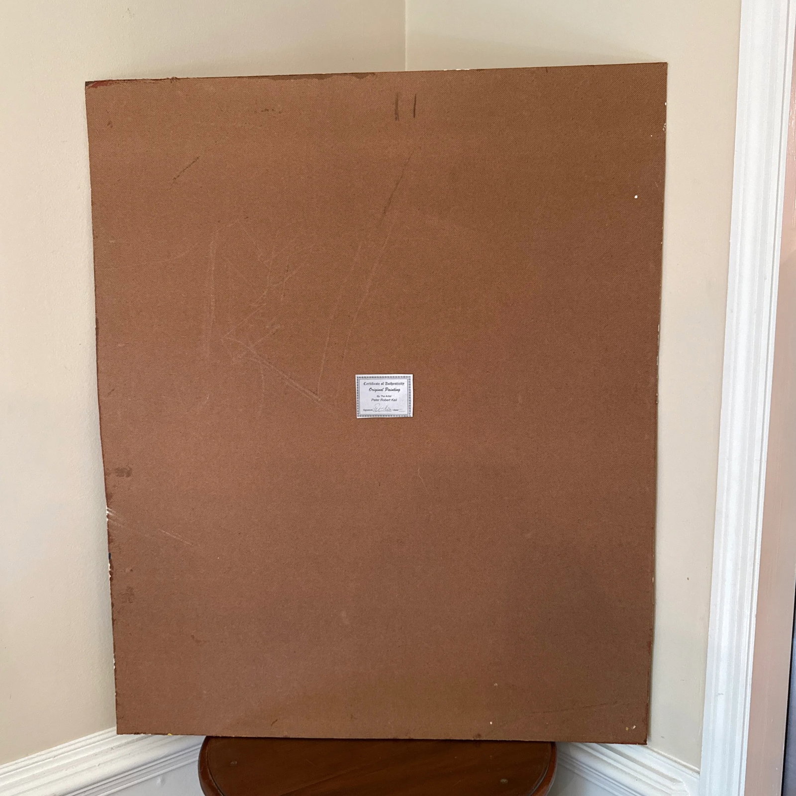 1970s Peter Keil Original Abstract Portrait Painting on Board - 9