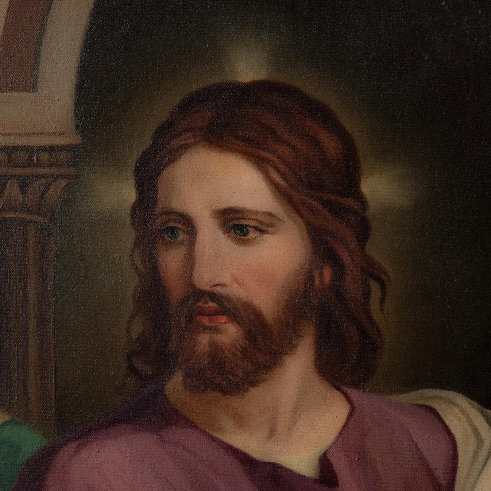 Jose Aceves - "Render Unto Caesar" Oil Painting, 1933 - 4